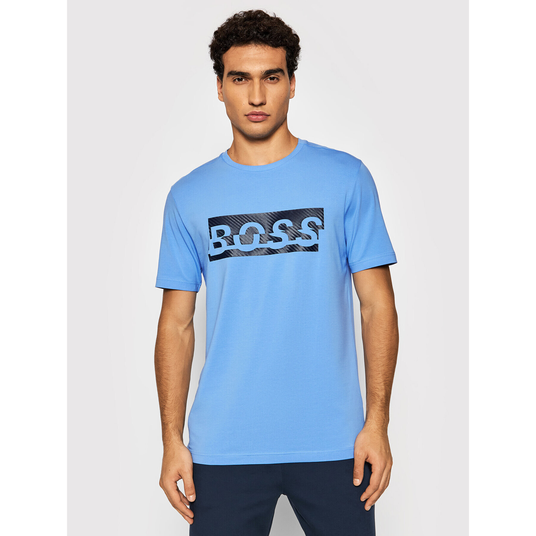 Boss Тишърт Tee 4 50452864 Син Regular Fit - Pepit.bg