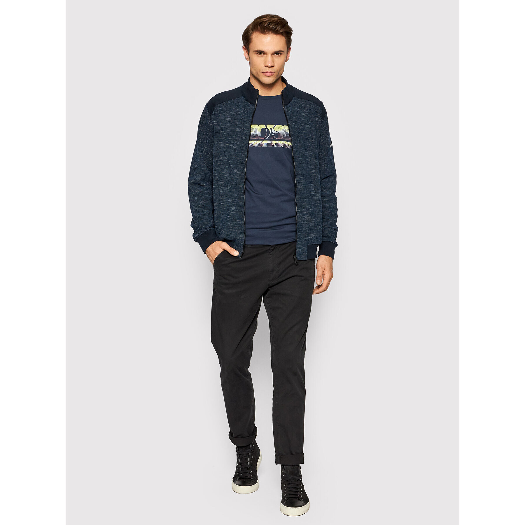 Boss Тишърт Tee 4 50457465 Тъмносин Regular Fit - Pepit.bg