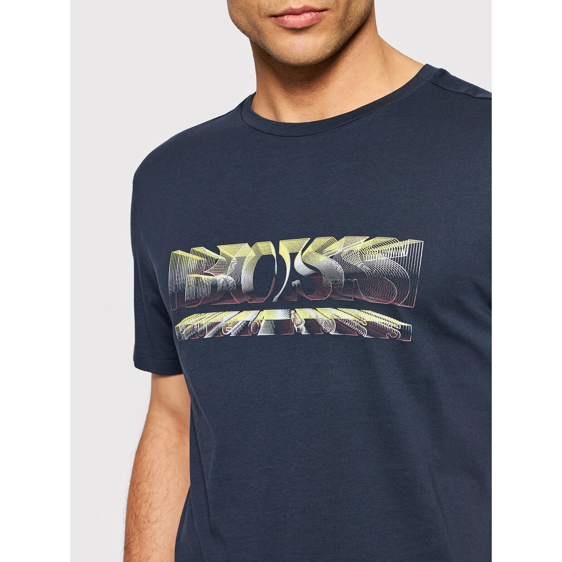 Boss Тишърт Tee 4 50457465 Тъмносин Regular Fit - Pepit.bg