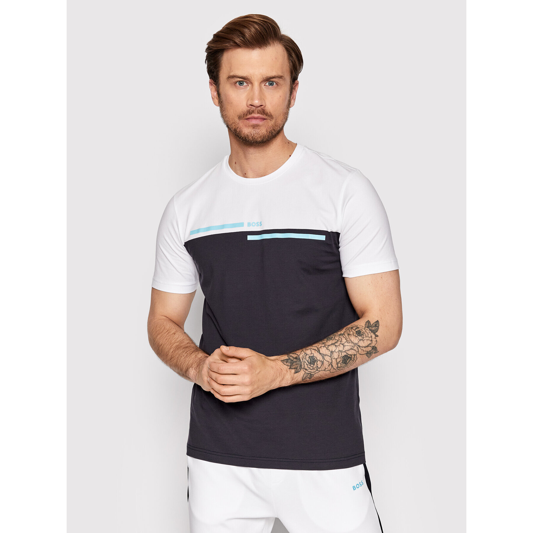 Boss Тишърт Tee 4 50466622 Тъмносин Regular Fit - Pepit.bg