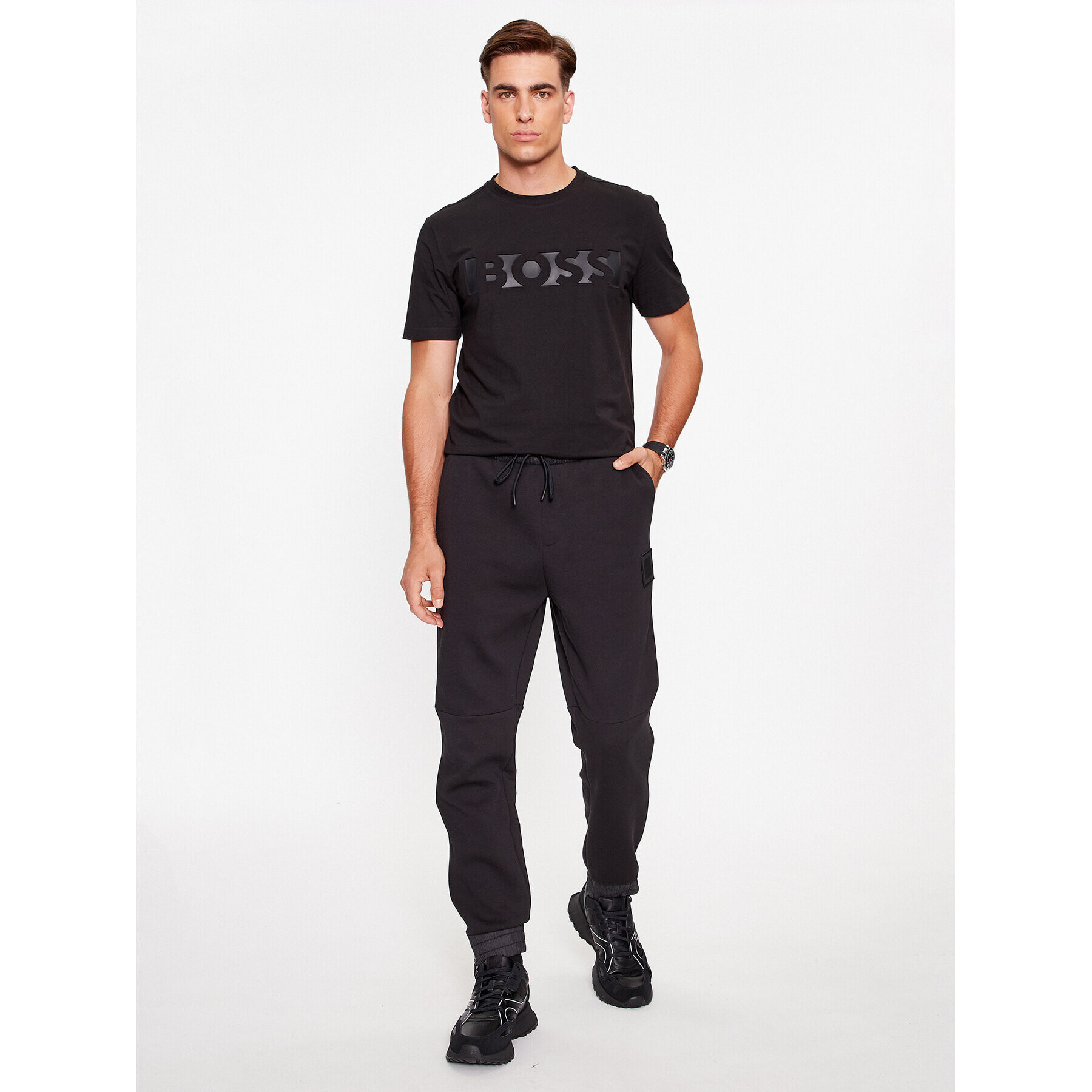 Boss Тишърт Tee 4 50501235 Черен Regular Fit - Pepit.bg