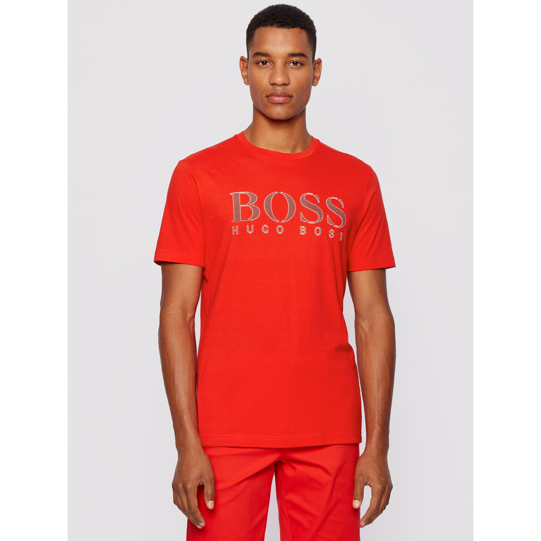 Boss Тишърт Tee 5 50448306 Червен Regular Fit - Pepit.bg