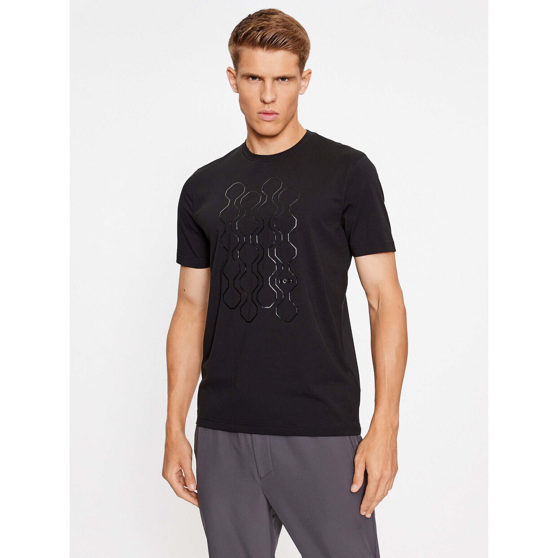 Boss Тишърт Tee 5 50507029 Черен Regular Fit - Pepit.bg