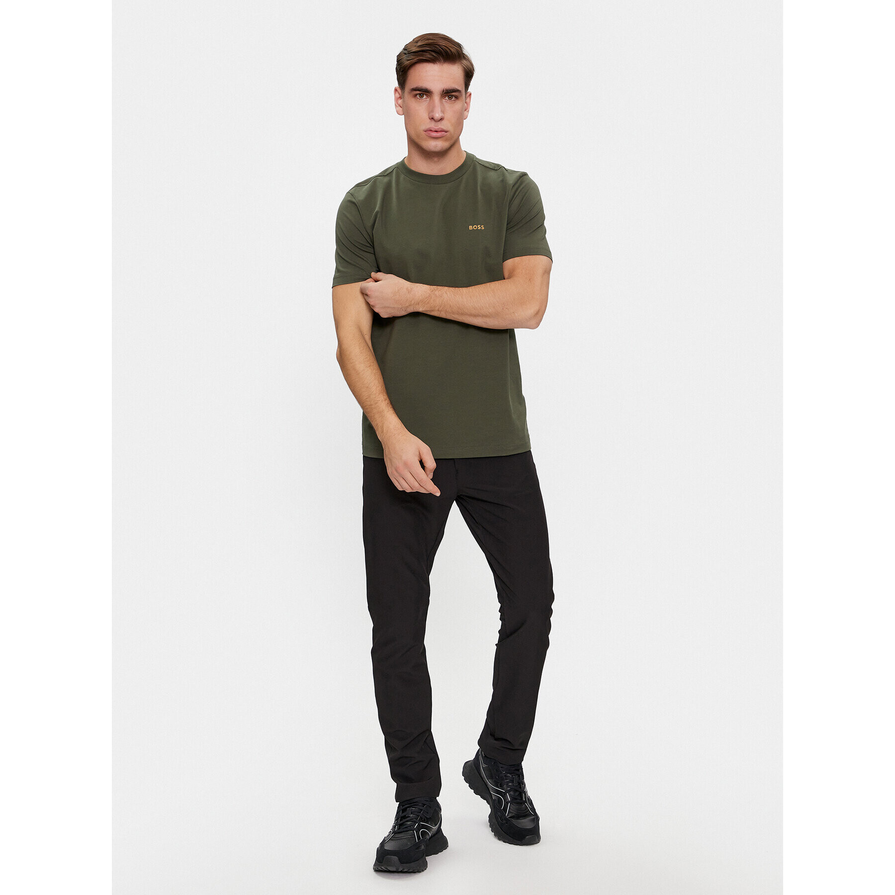 Boss Тишърт Tee 50506373 Зелен Regular Fit - Pepit.bg