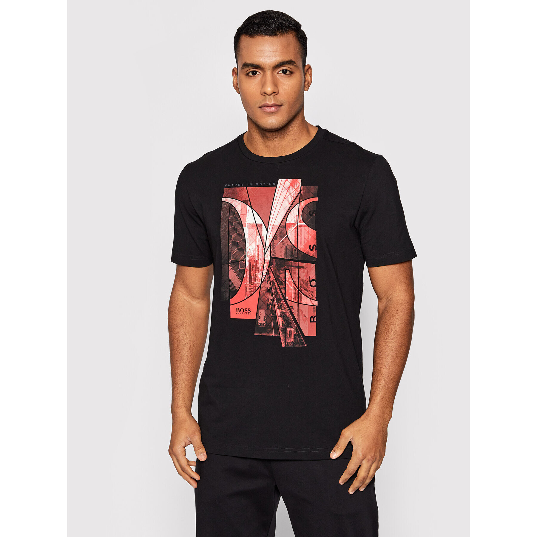 Boss Тишърт Tee 6 50457445 Черен Regular Fit - Pepit.bg