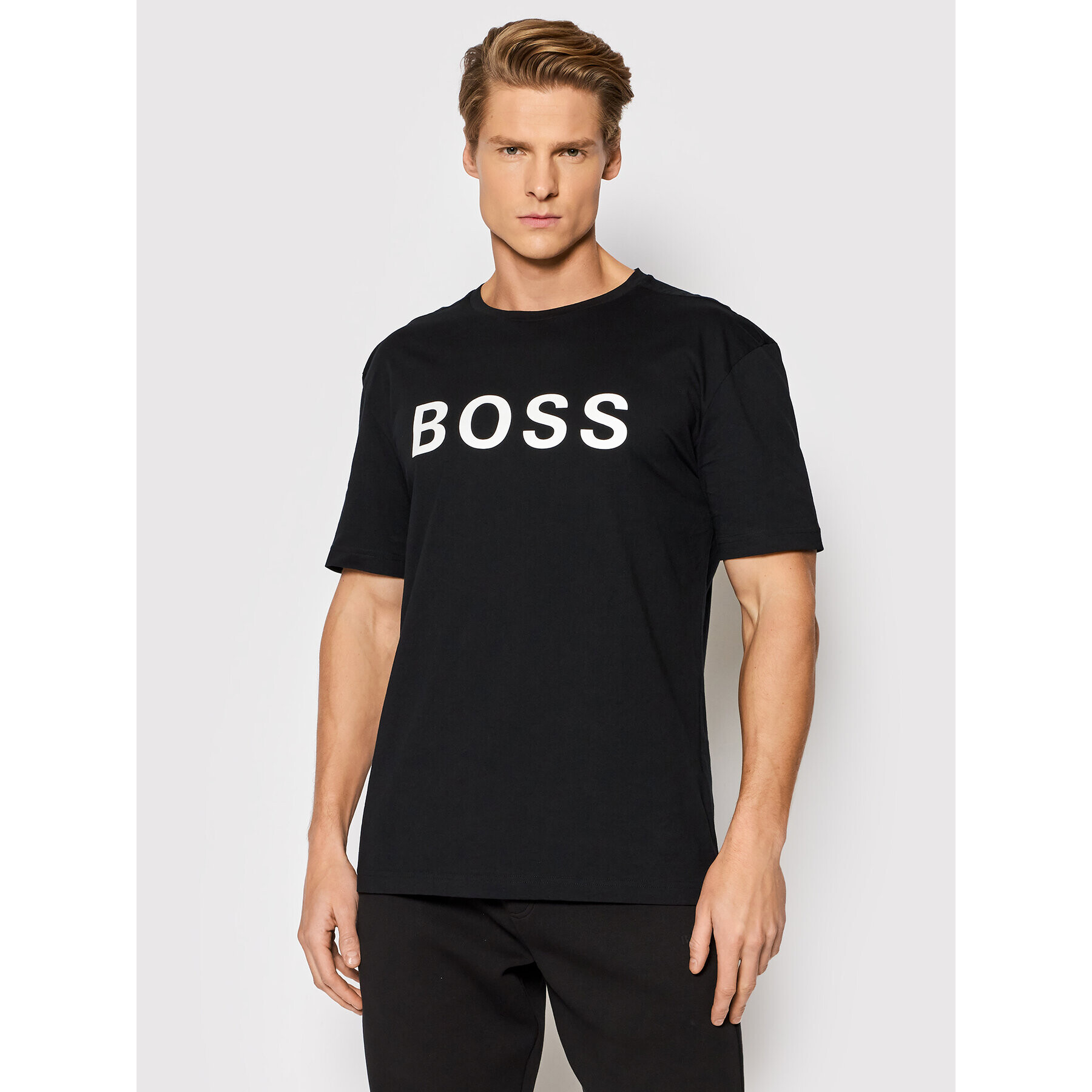 Boss Тишърт Tee 6 50463578 Черен Relaxed Fit - Pepit.bg