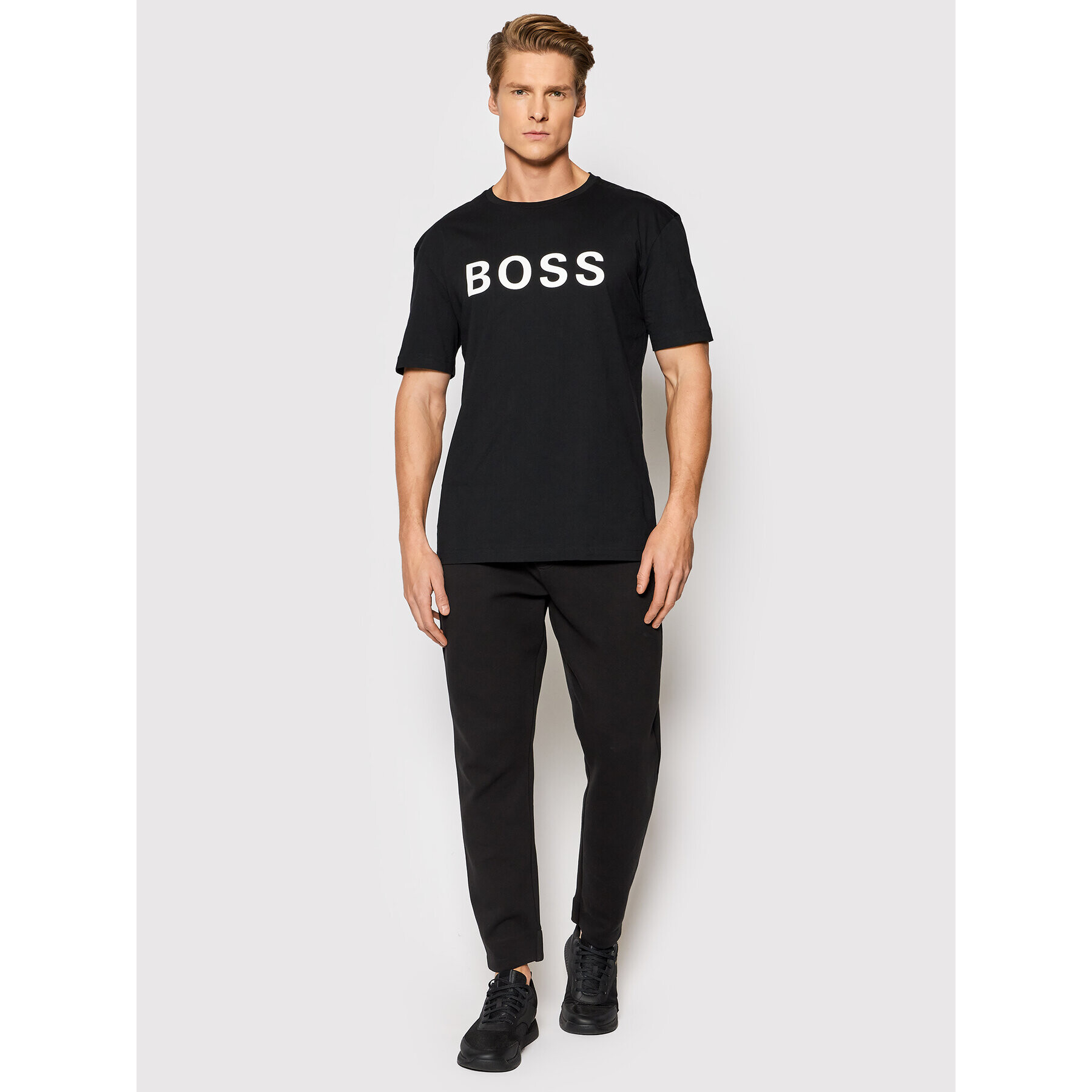 Boss Тишърт Tee 6 50463578 Черен Relaxed Fit - Pepit.bg