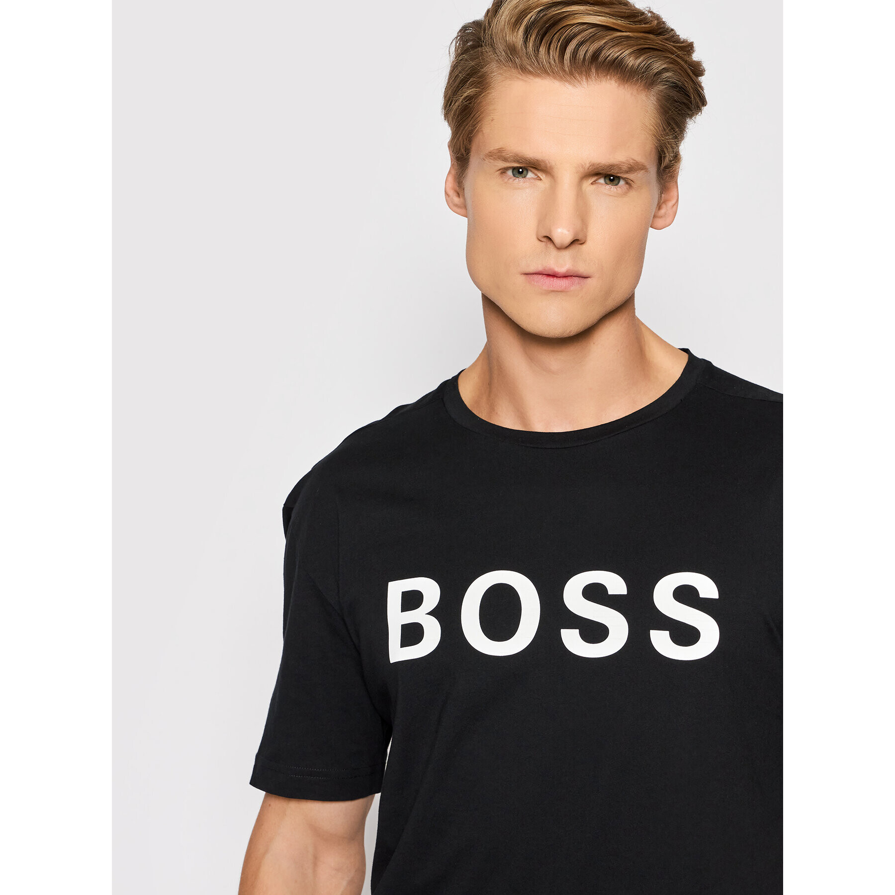 Boss Тишърт Tee 6 50463578 Черен Relaxed Fit - Pepit.bg