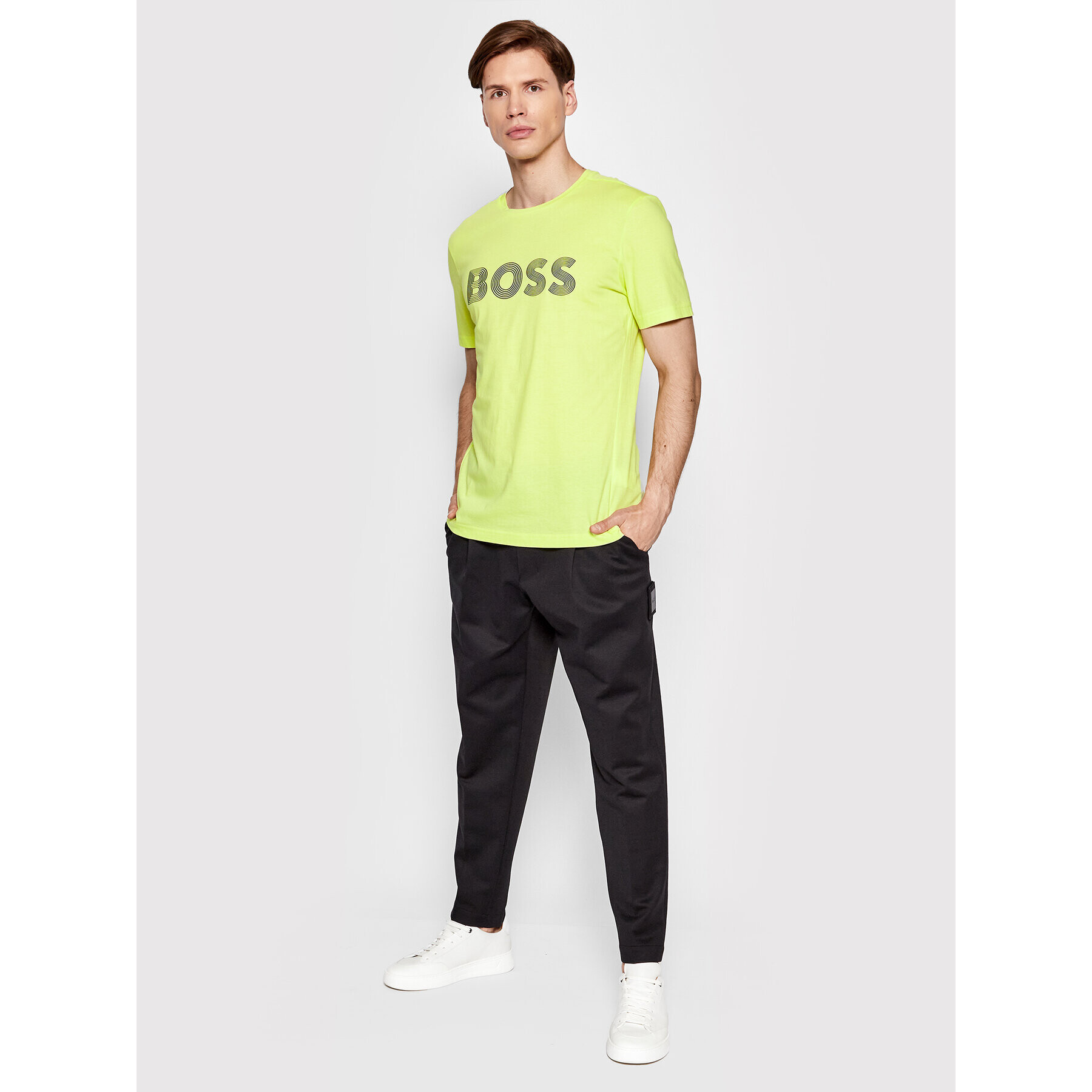 Boss Тишърт Tee 6 50466608 Жълт Regular Fit - Pepit.bg