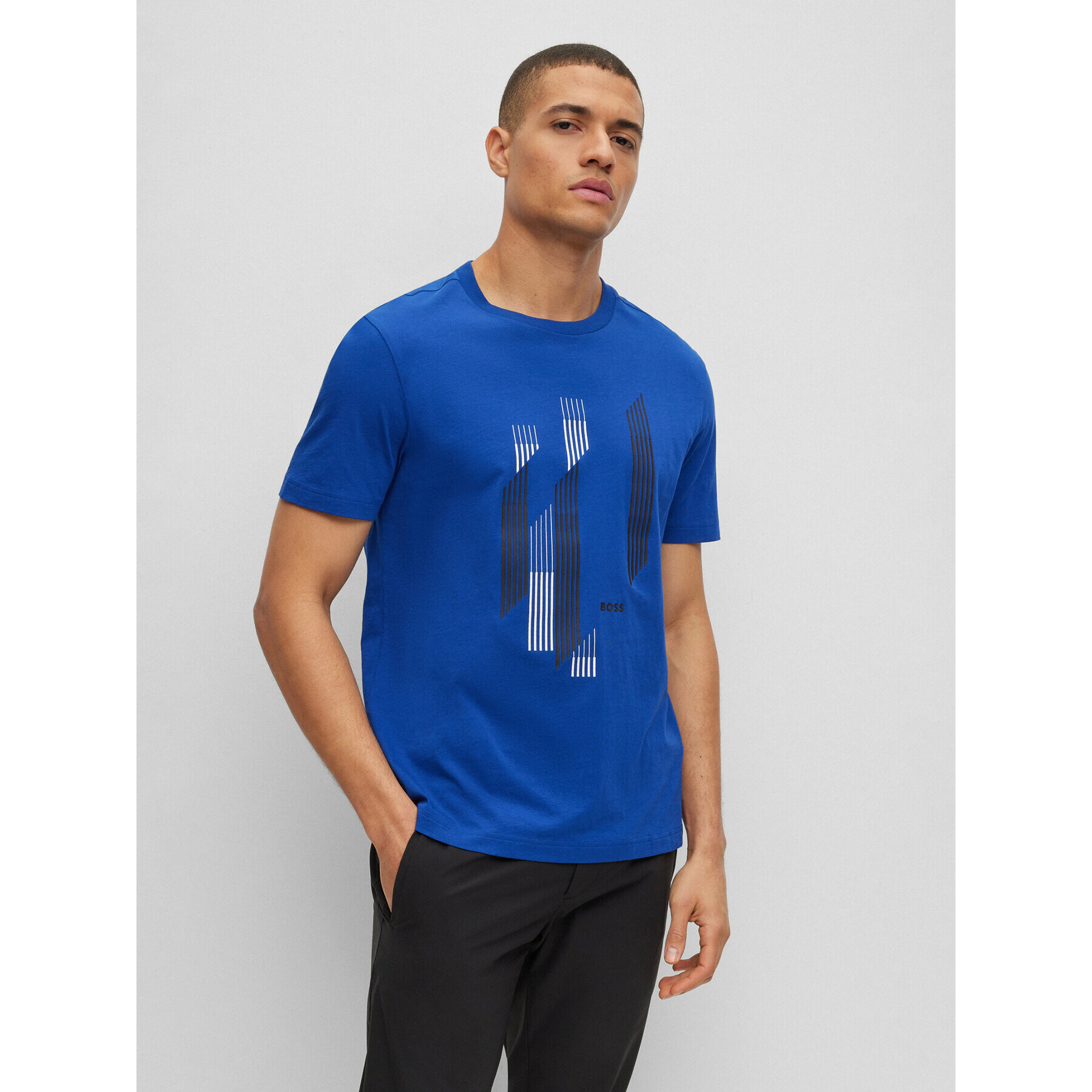 Boss Тишърт Tee 7 50499973 Син Regular Fit - Pepit.bg