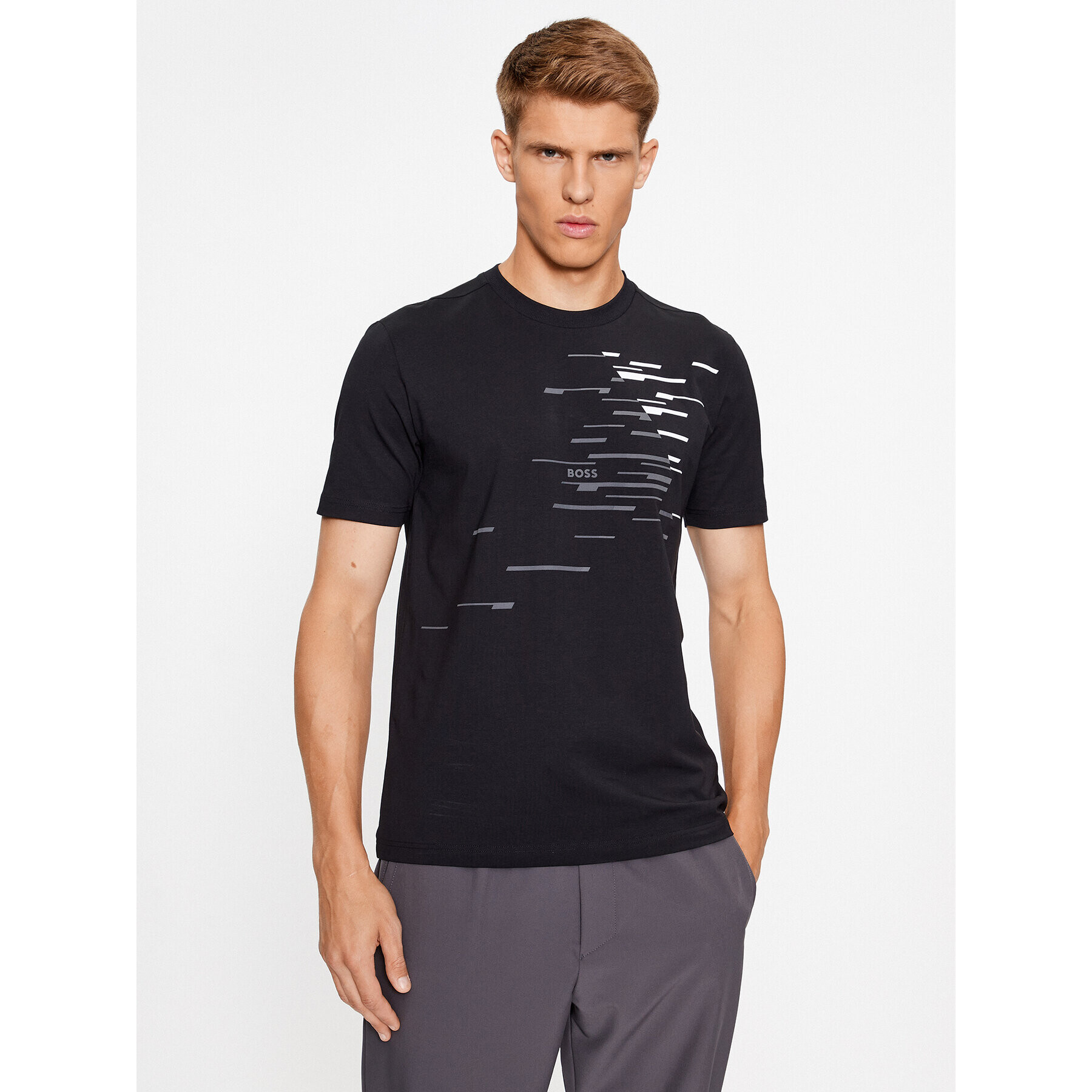 Boss Тишърт Tee 7 50501225 Черен Regular Fit - Pepit.bg