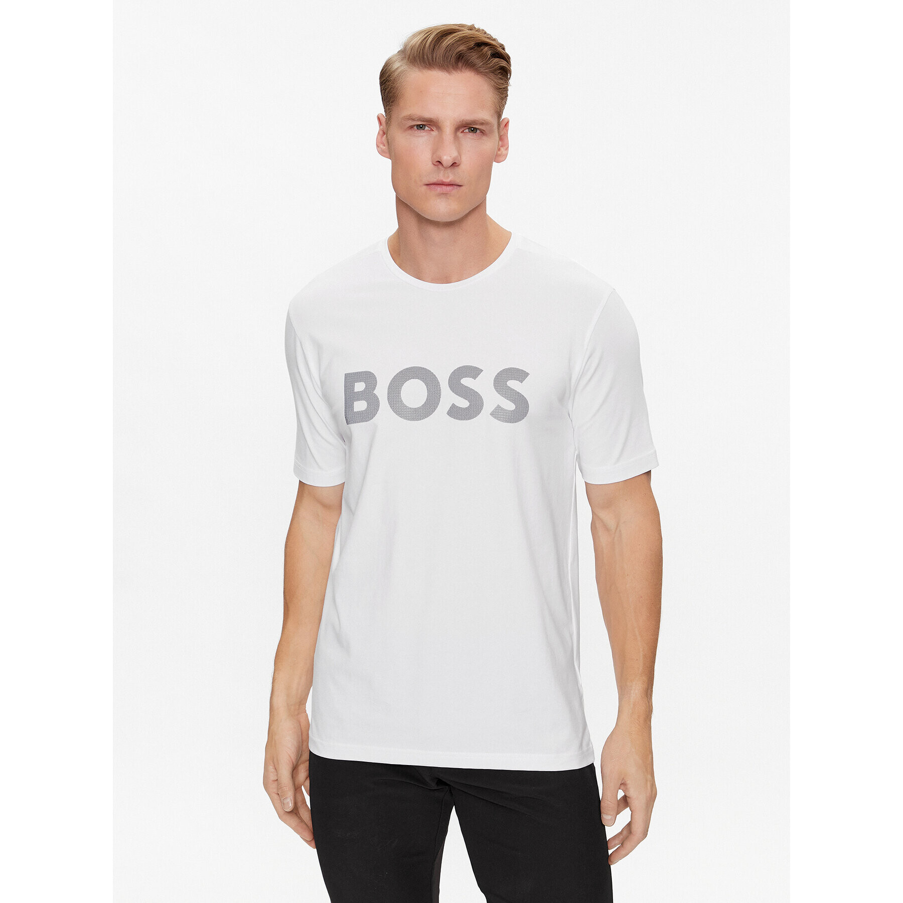 Boss Тишърт Tee 8 50501195 Бял Regular Fit - Pepit.bg