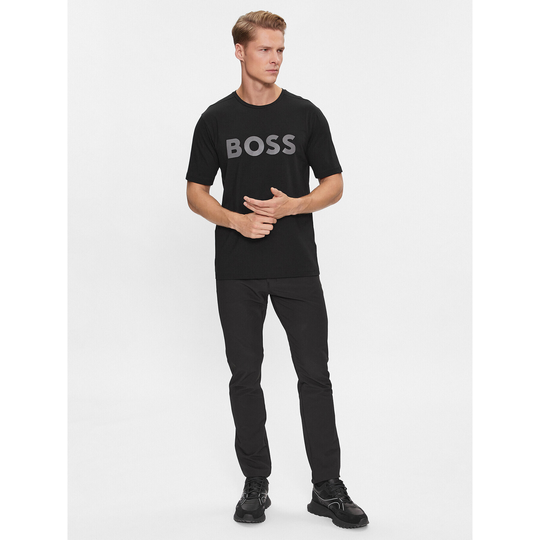 Boss Тишърт Tee 8 50501195 Черен Regular Fit - Pepit.bg