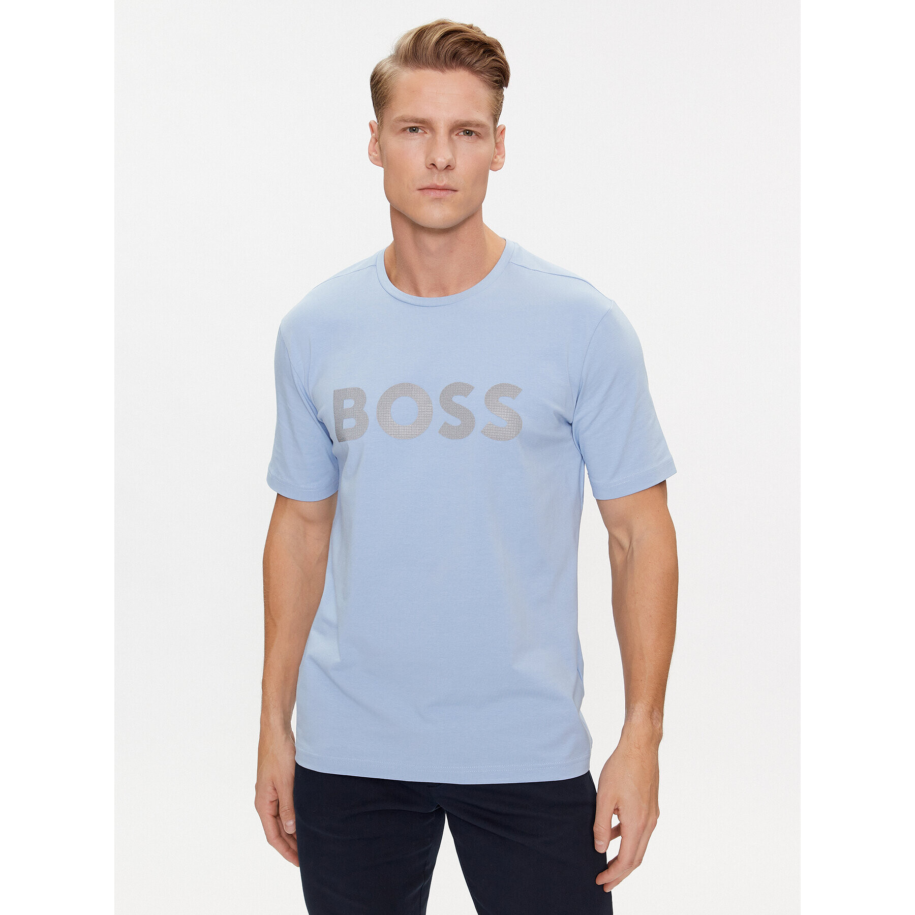 Boss Тишърт Tee 8 50501195 Син Regular Fit - Pepit.bg