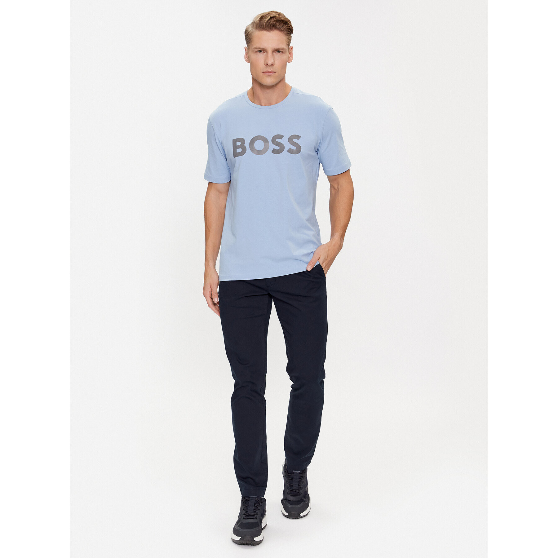 Boss Тишърт Tee 8 50501195 Син Regular Fit - Pepit.bg