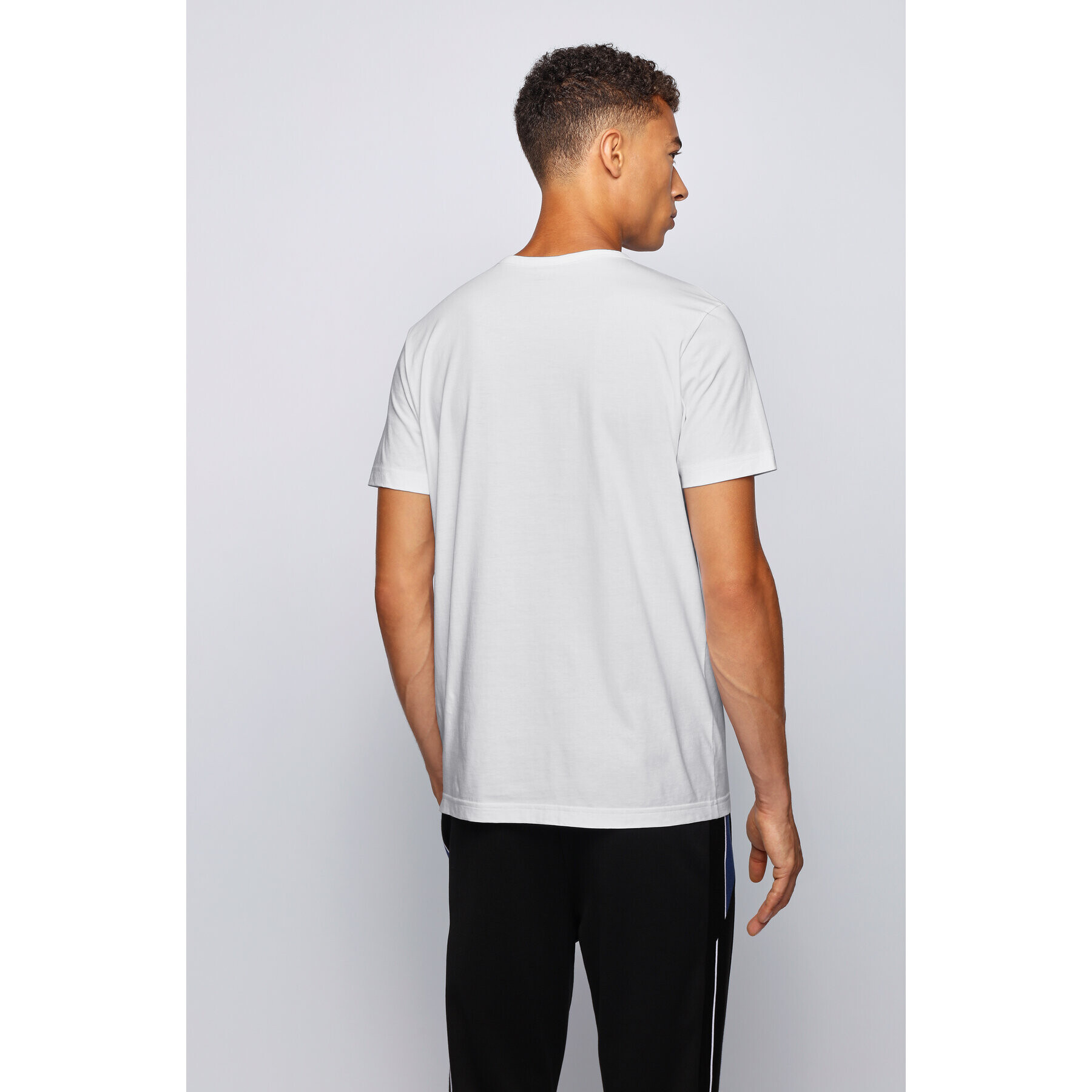 Boss Тишърт Tee Curved 50412363 Бял Regular Fit - Pepit.bg