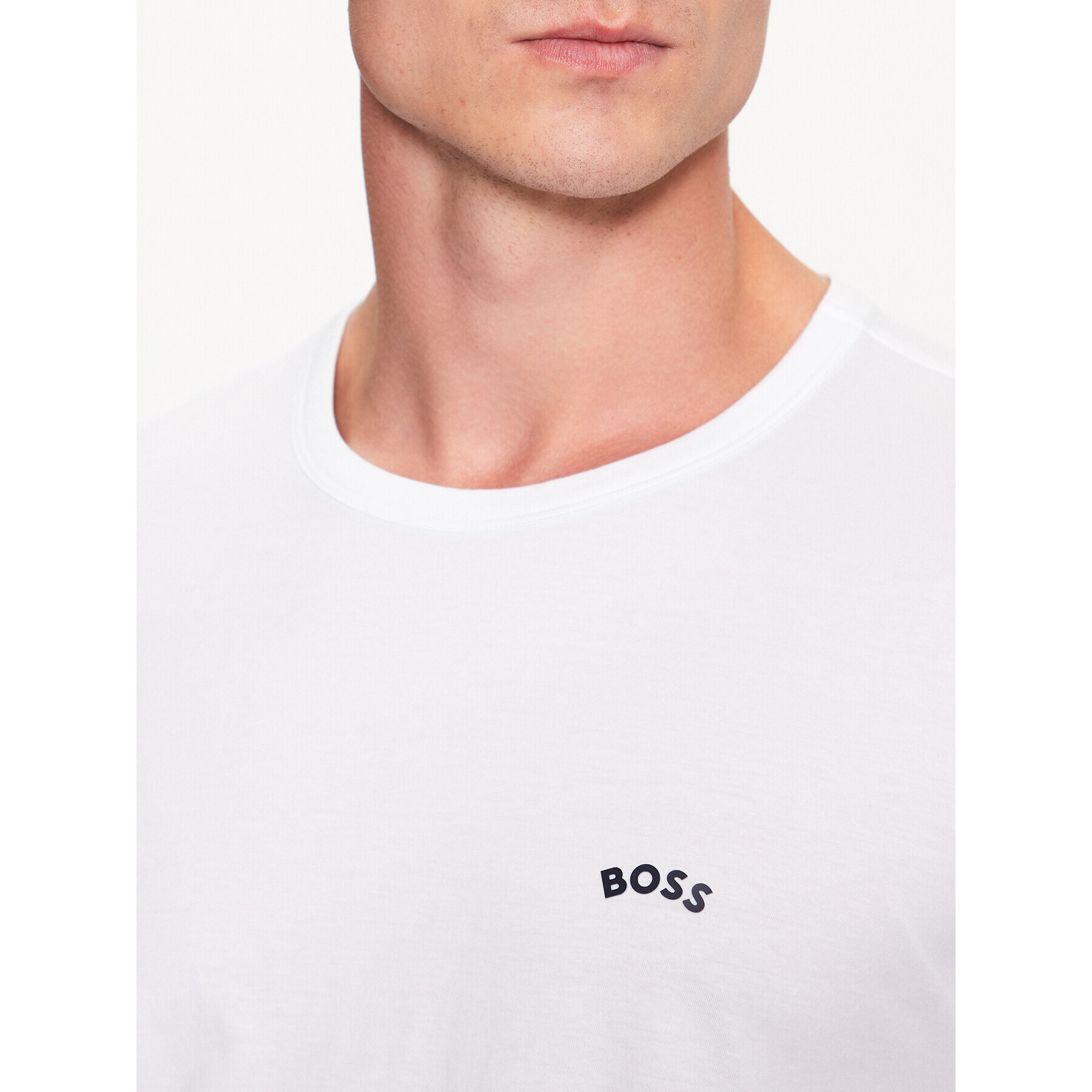 Boss Тишърт Tee Curved 50469062 Бял Regular Fit - Pepit.bg