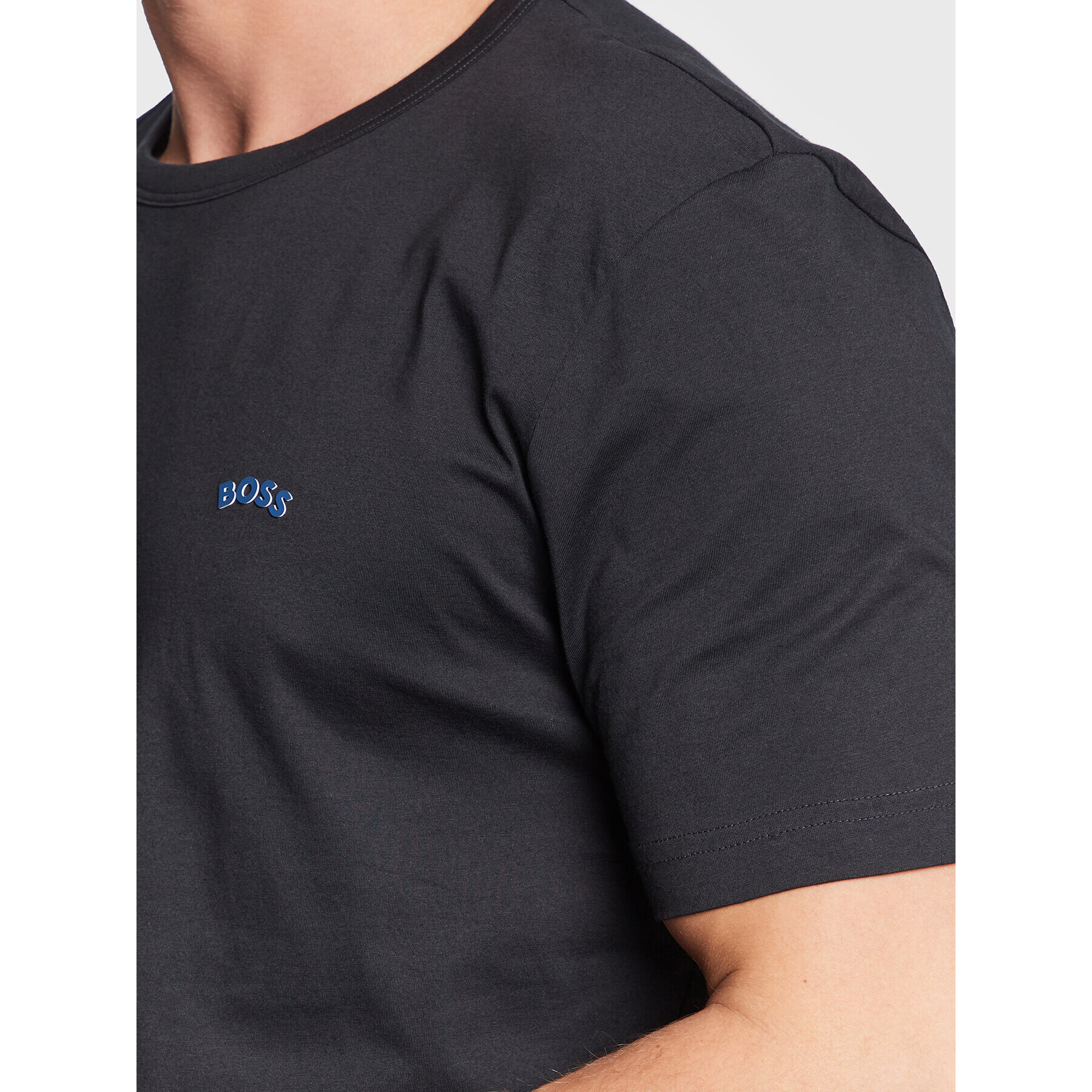 Boss Тишърт Tee Curved 50469062 Тъмносин Regular Fit - Pepit.bg