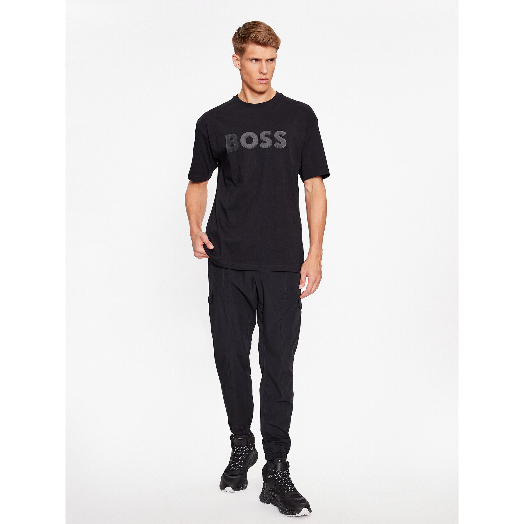 Boss Тишърт Tee Lotus 50501232 Черен Regular Fit - Pepit.bg