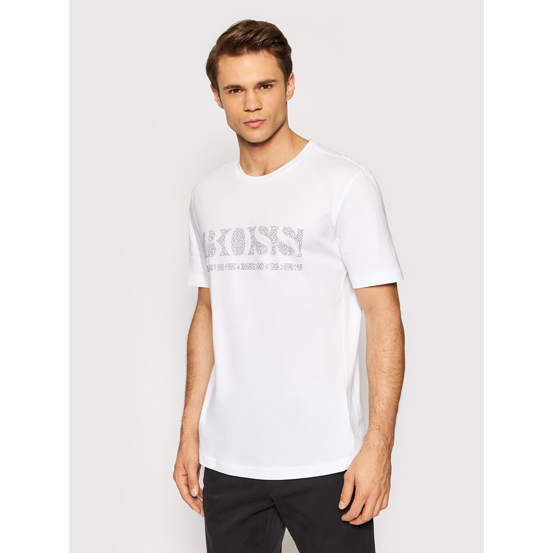 Boss Тишърт Tee Pixel 1 50457429 Бял Regular Fit - Pepit.bg