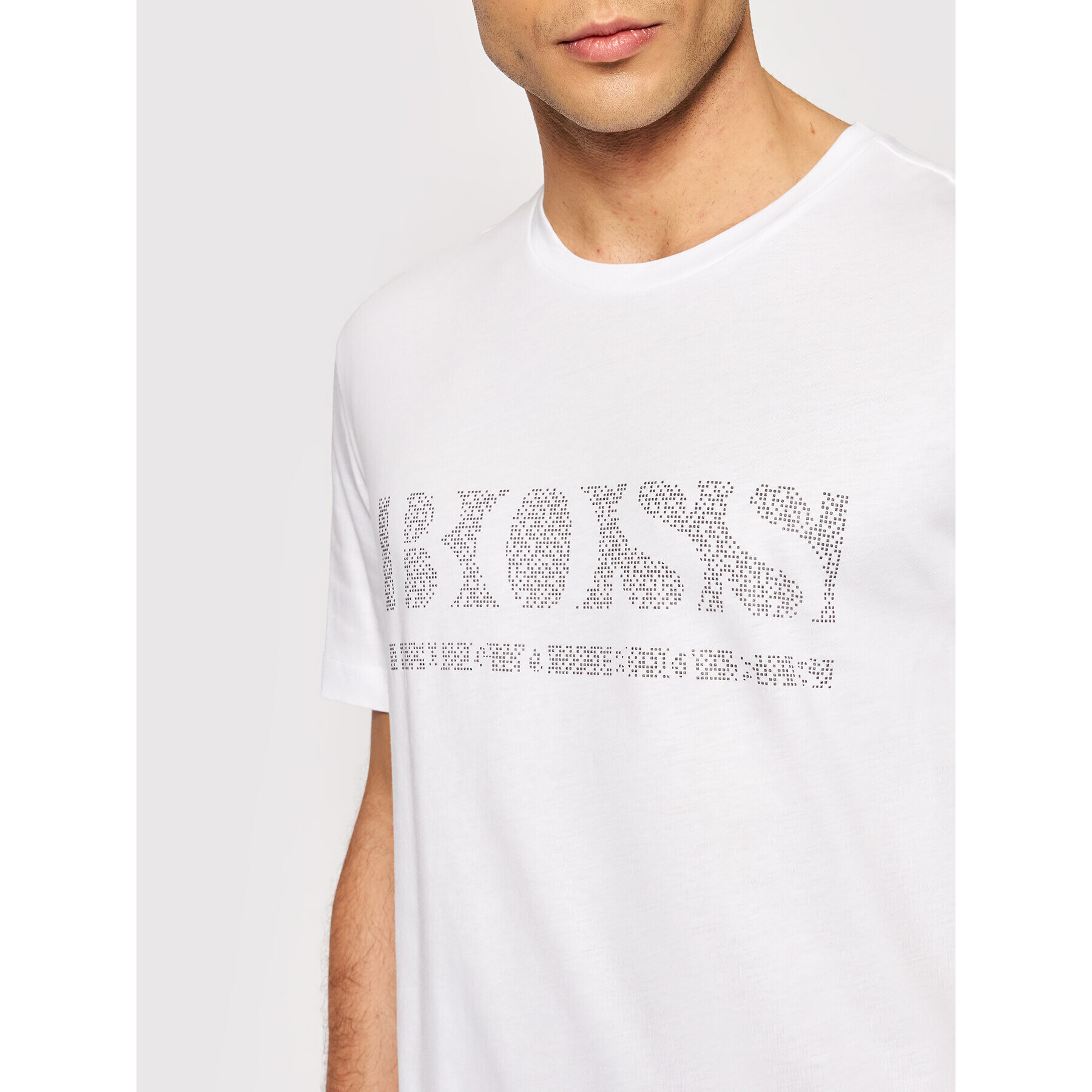 Boss Тишърт Tee Pixel 1 50457429 Бял Regular Fit - Pepit.bg