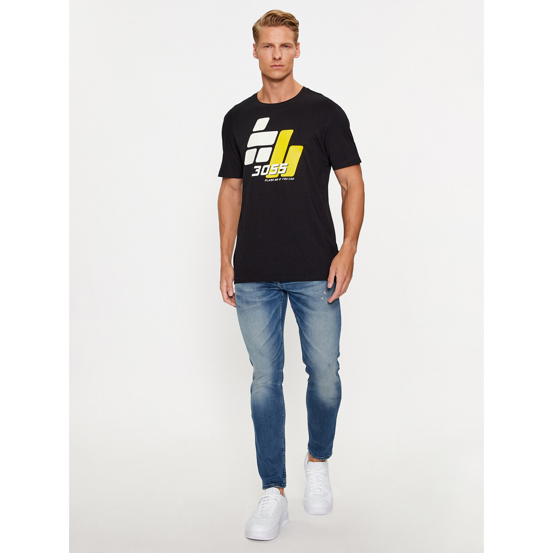 Boss Тишърт Tee3055 50495700 Черен Regular Fit - Pepit.bg