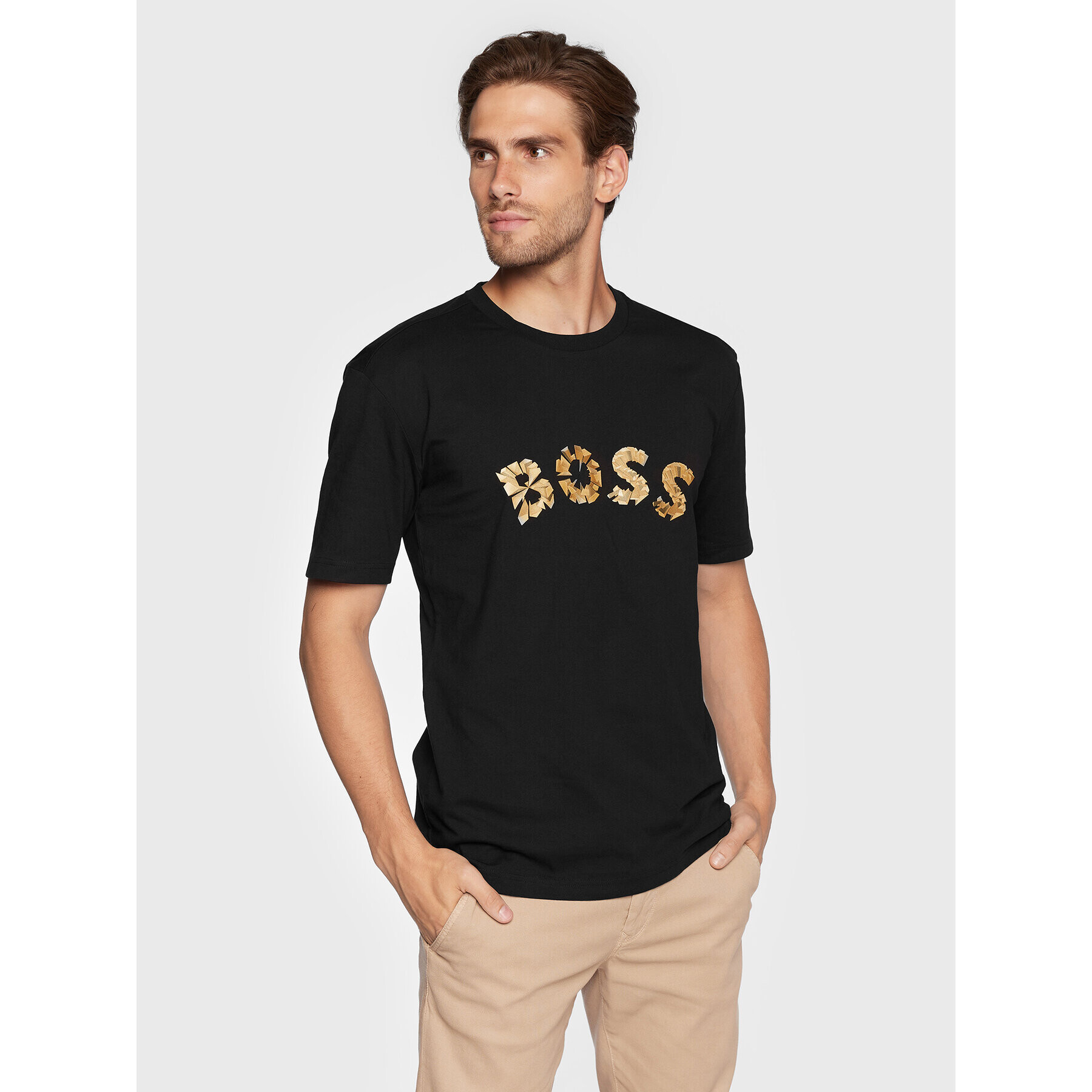 Boss Тишърт Teego 1 50477617 Черен Regular Fit - Pepit.bg