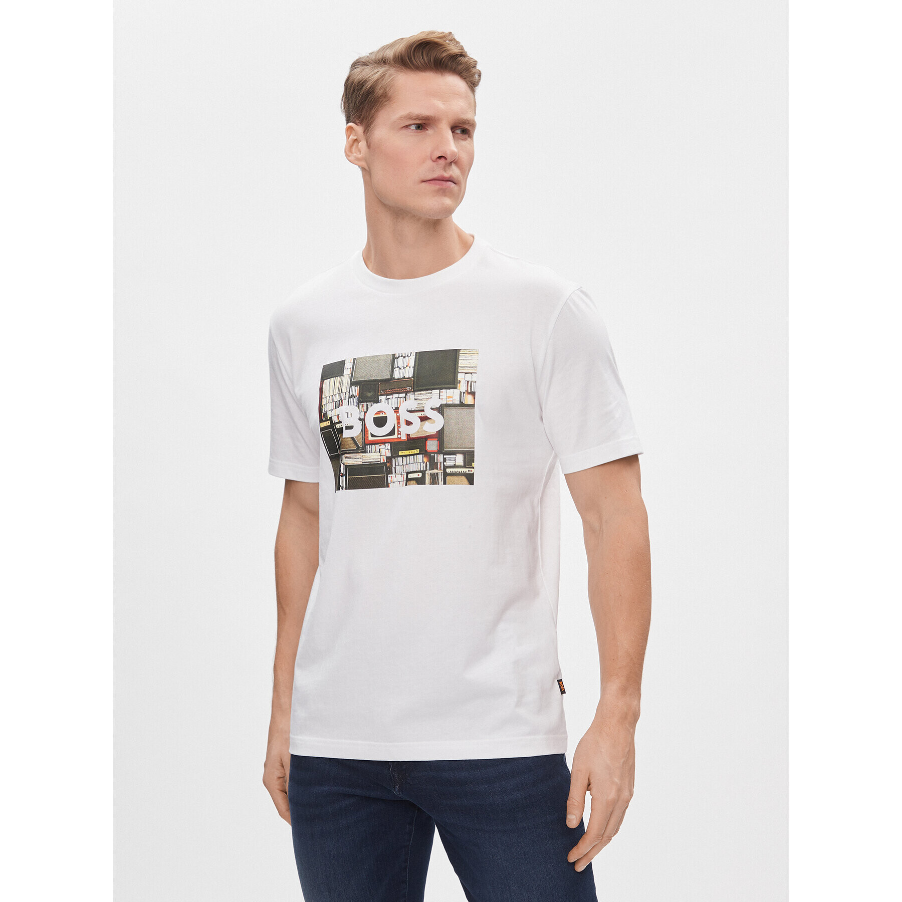 Boss Тишърт Teeheavy 50510009 Бежов Regular Fit - Pepit.bg