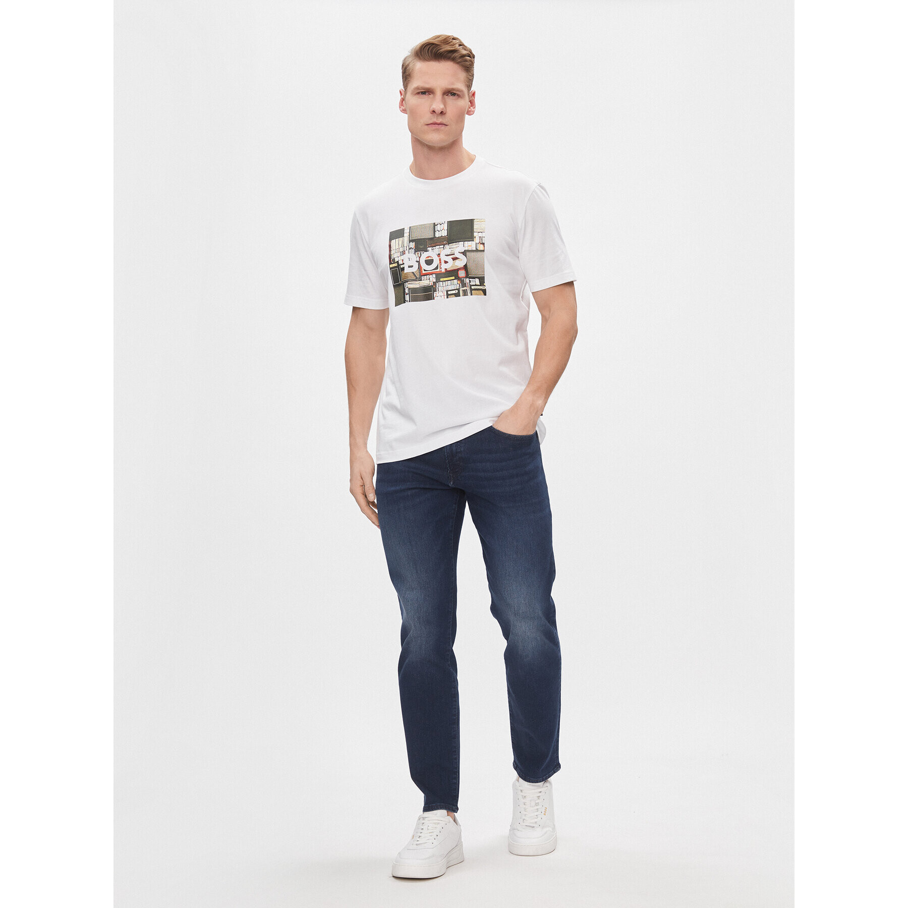 Boss Тишърт Teeheavy 50510009 Бежов Regular Fit - Pepit.bg