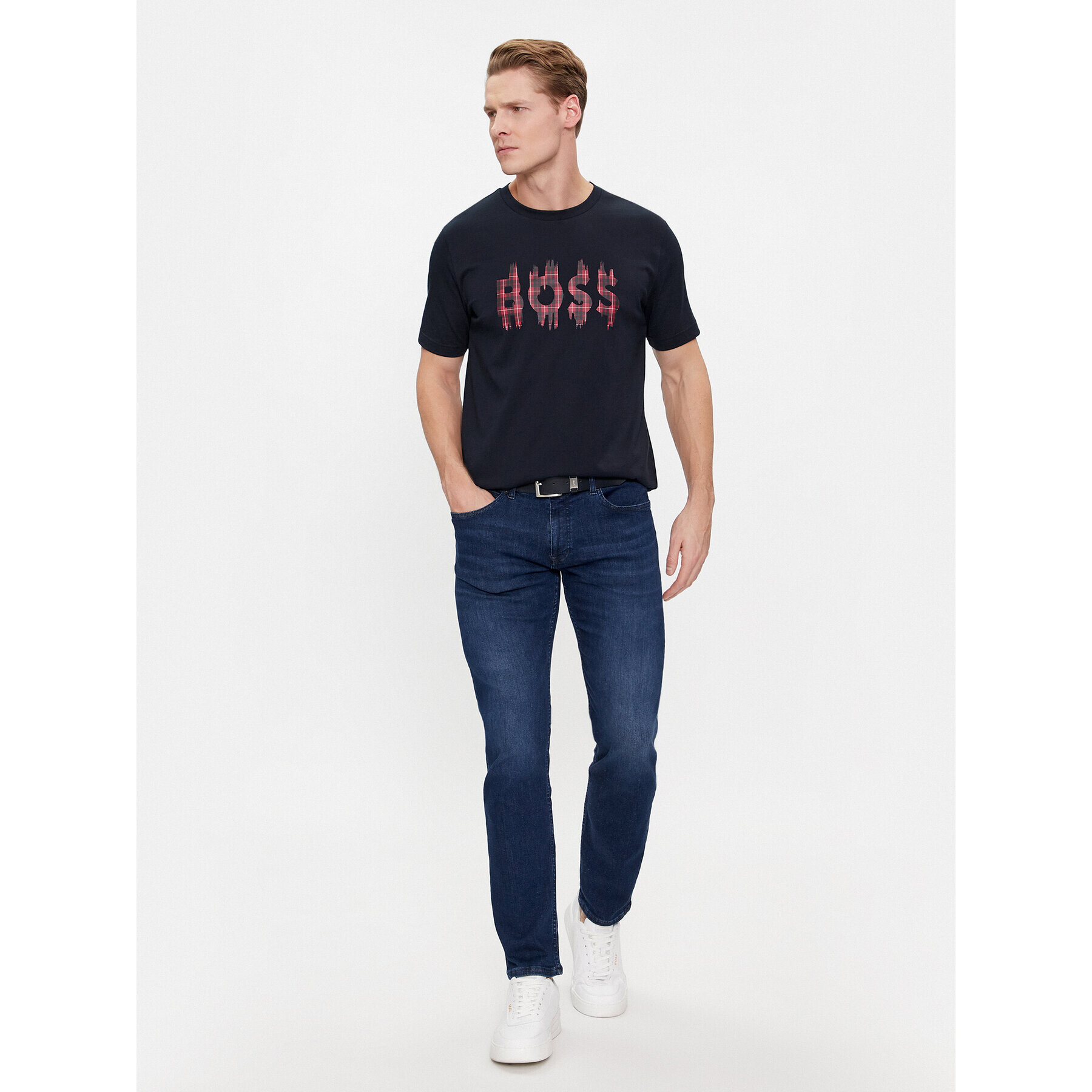 Boss Тишърт Teeheavy 50510009 Тъмносин Regular Fit - Pepit.bg