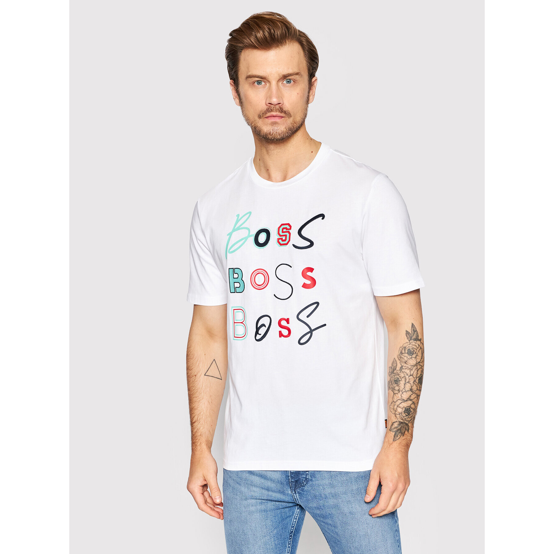 Boss Тишърт Teelogofun 50473066 Бял Comfort Fit - Pepit.bg