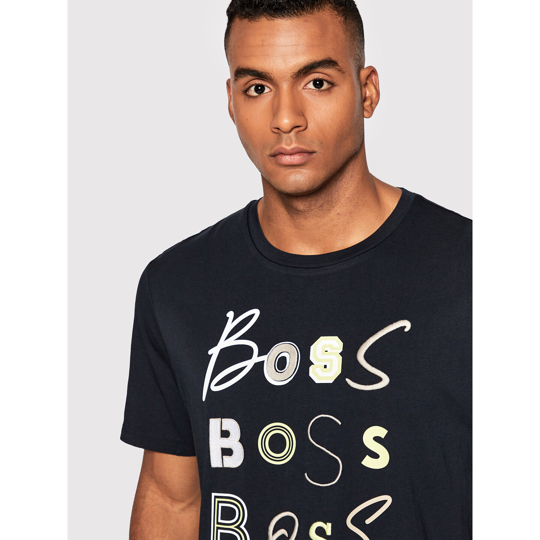 Boss Тишърт Teelogofun 50473066 Тъмносин Loose Fit - Pepit.bg