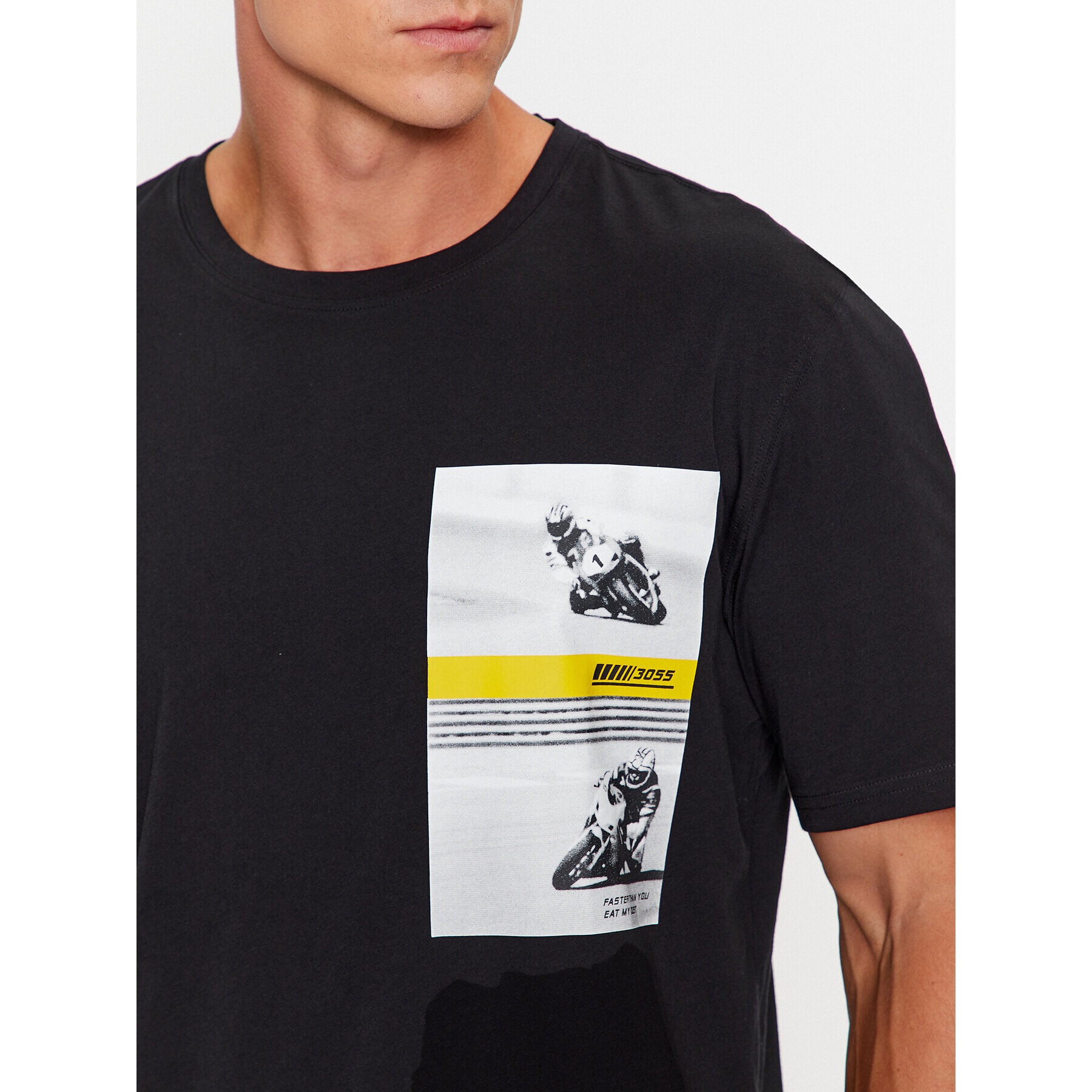 Boss Тишърт Motor 50495741 Черен Relaxed Fit - Pepit.bg