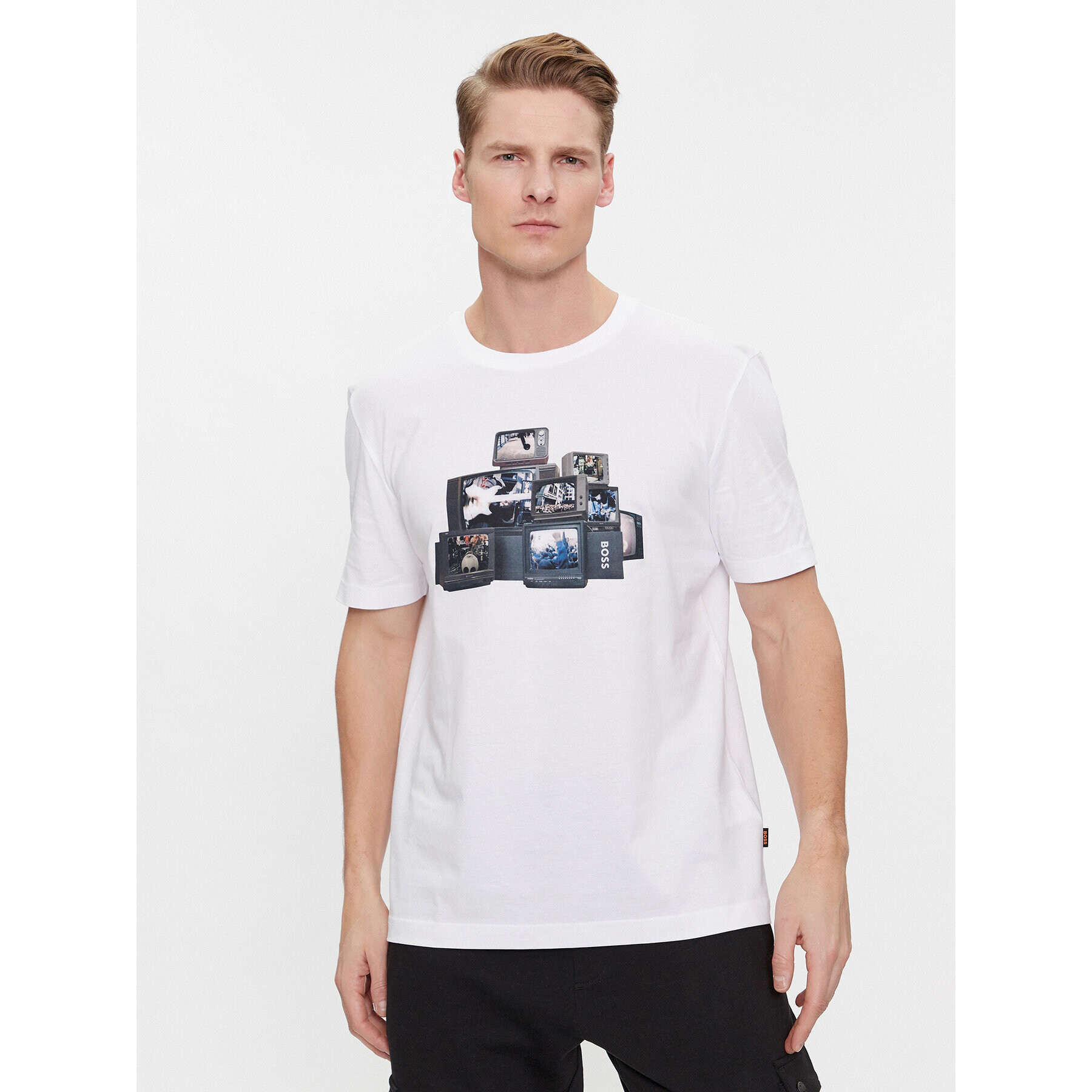 Boss Тишърт Teemushroom 50509892 Бял Regular Fit - Pepit.bg