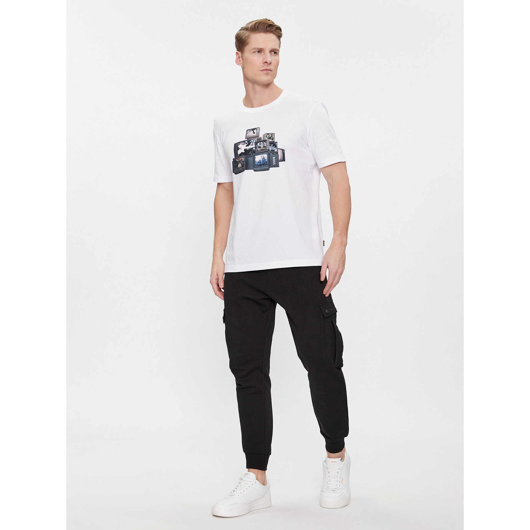 Boss Тишърт Teemushroom 50509892 Бял Regular Fit - Pepit.bg