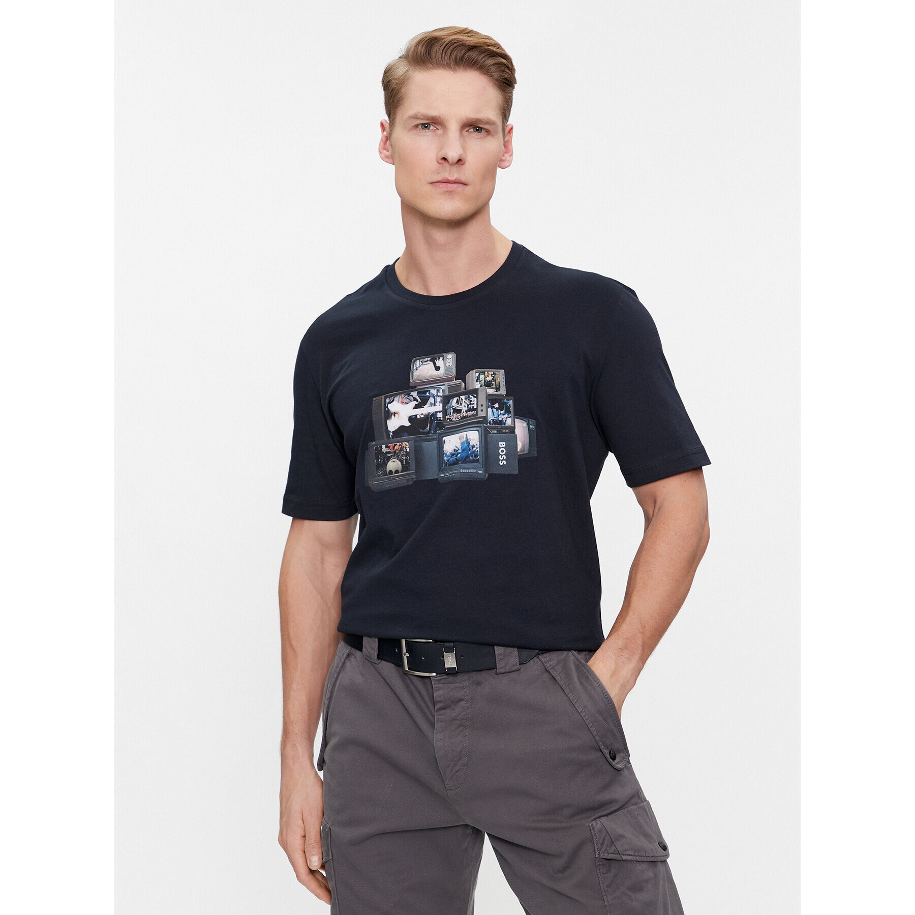 Boss Тишърт Teemushroom 50509892 Син Regular Fit - Pepit.bg