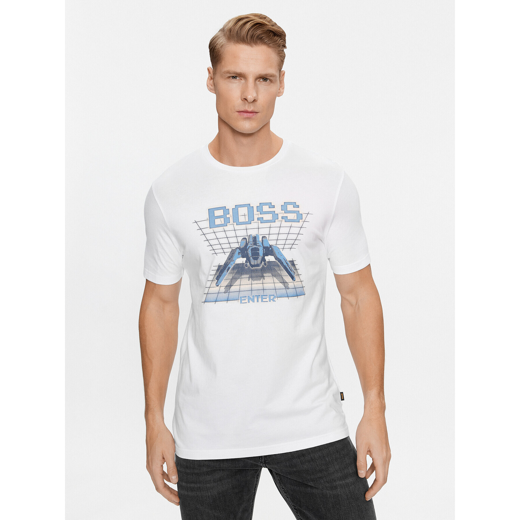 Boss Тишърт Teenter 50503551 Бежов Regular Fit - Pepit.bg