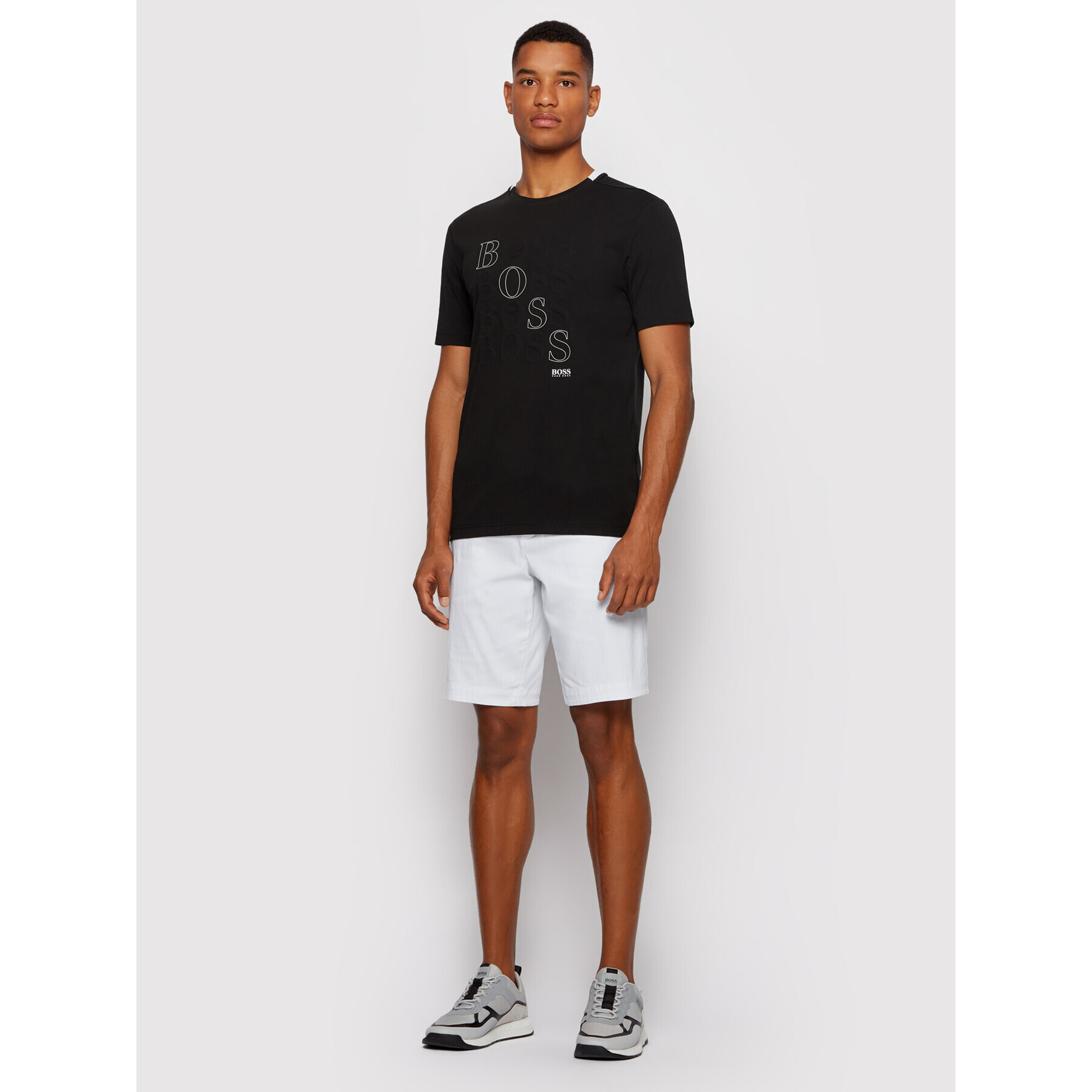 Boss Тишърт Teeonic 50447948 Черен Regular Fit - Pepit.bg