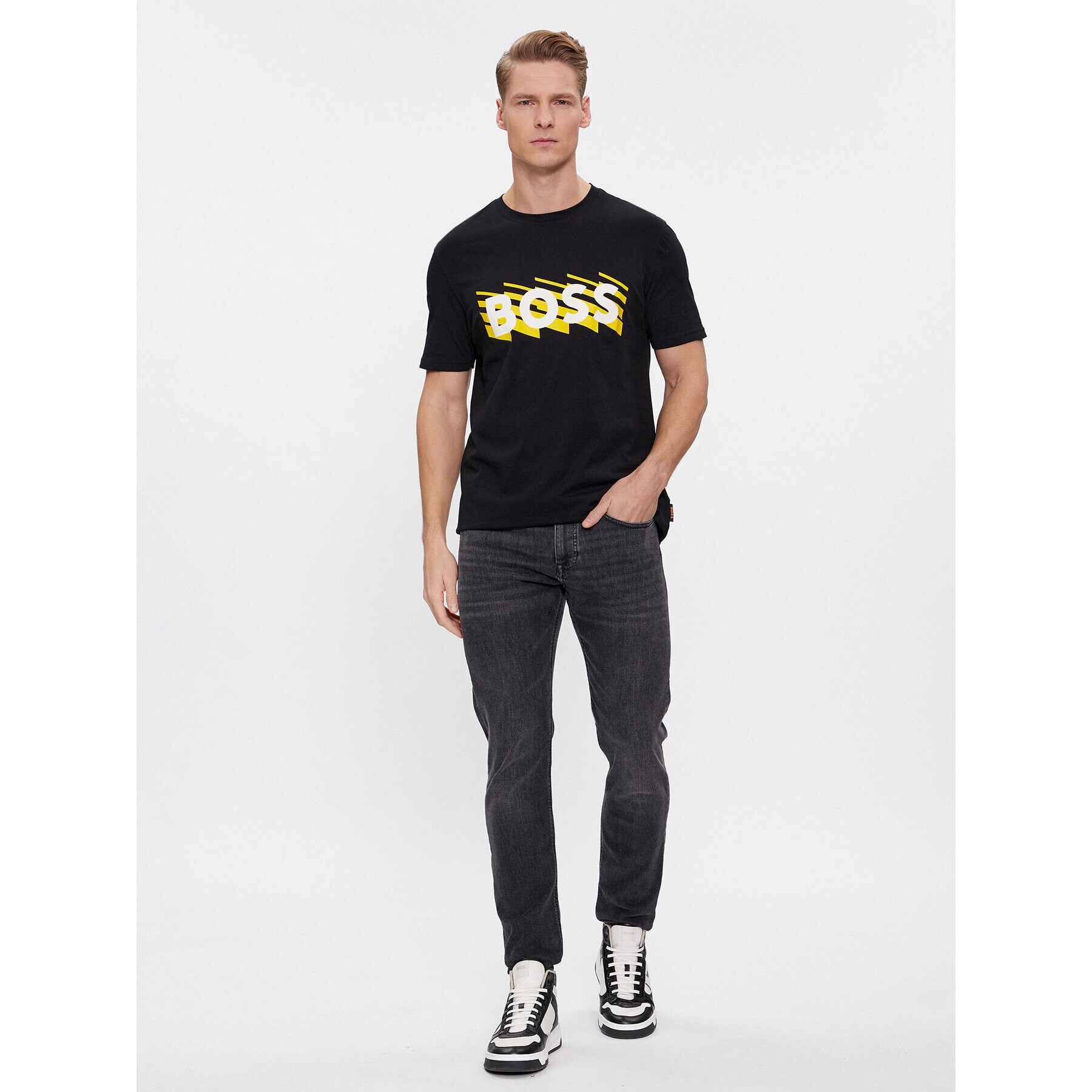 Boss Тишърт Teerete 50495719 Черен Regular Fit - Pepit.bg