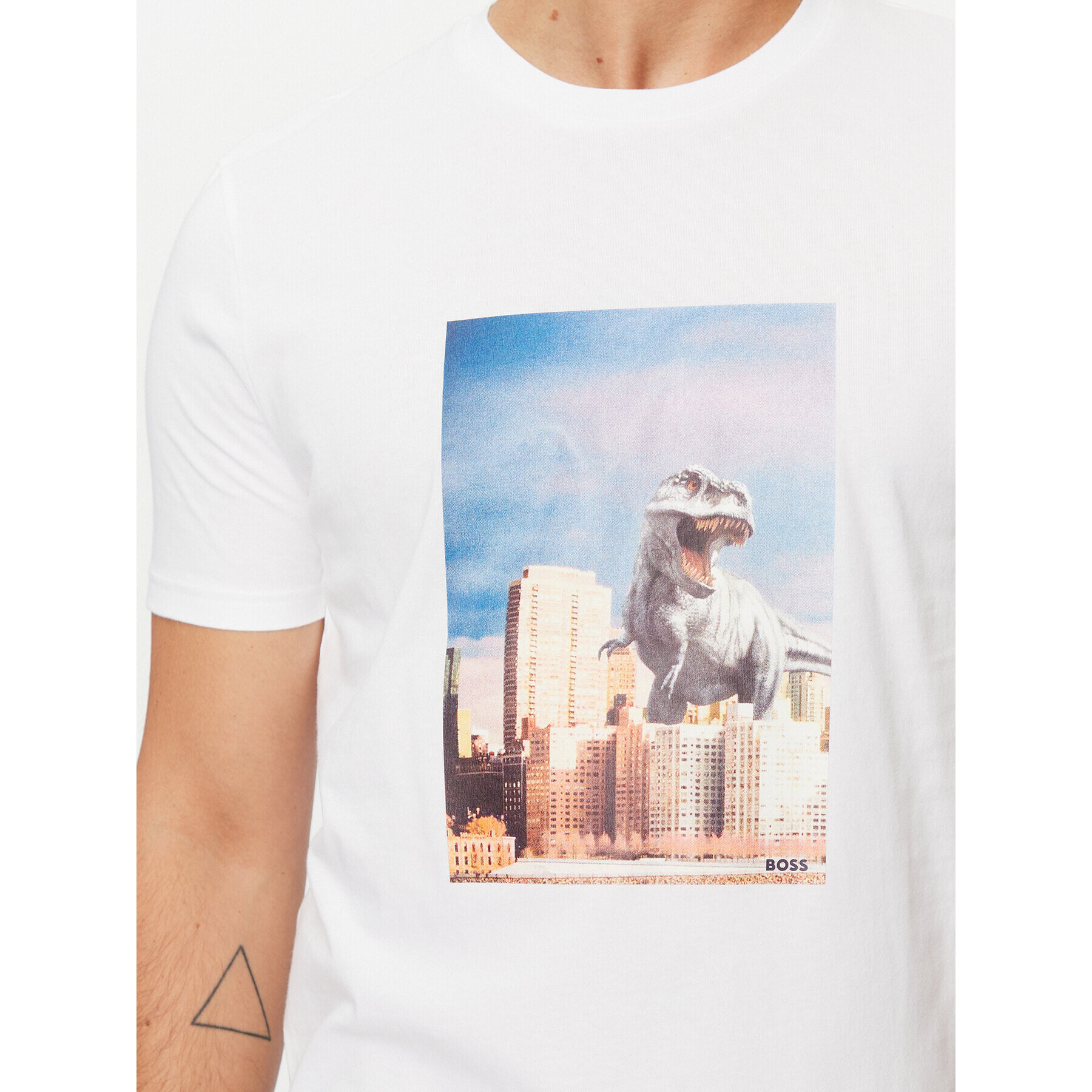 Boss Тишърт Tefragile 50503535 Бял Regular Fit - Pepit.bg