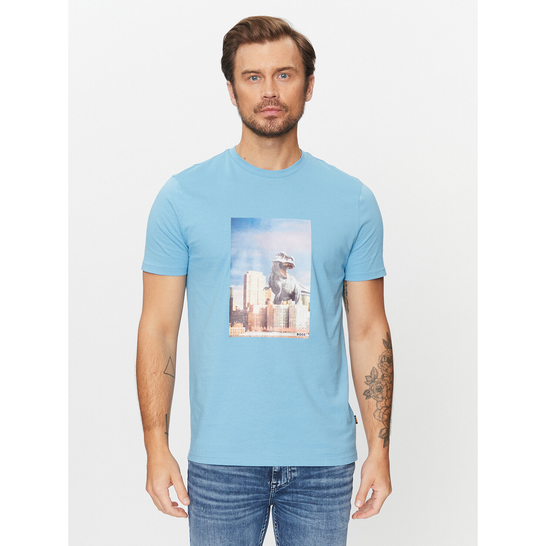 Boss Тишърт Tefragile 50503535 Син Regular Fit - Pepit.bg
