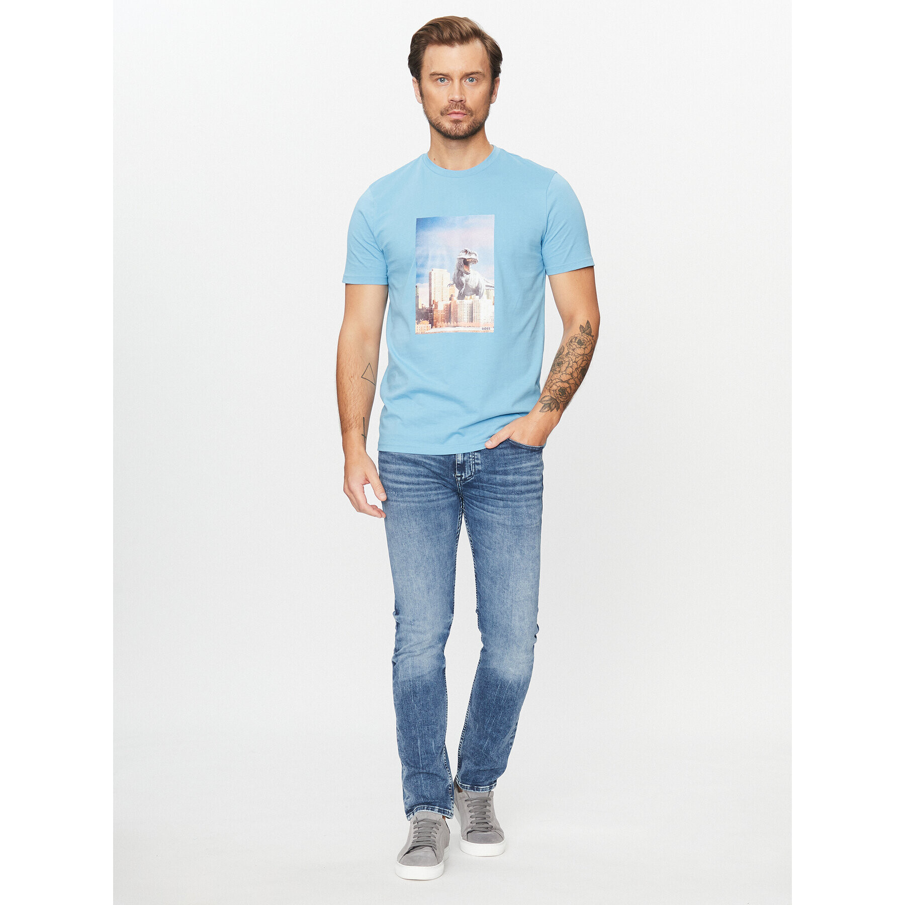 Boss Тишърт Tefragile 50503535 Син Regular Fit - Pepit.bg