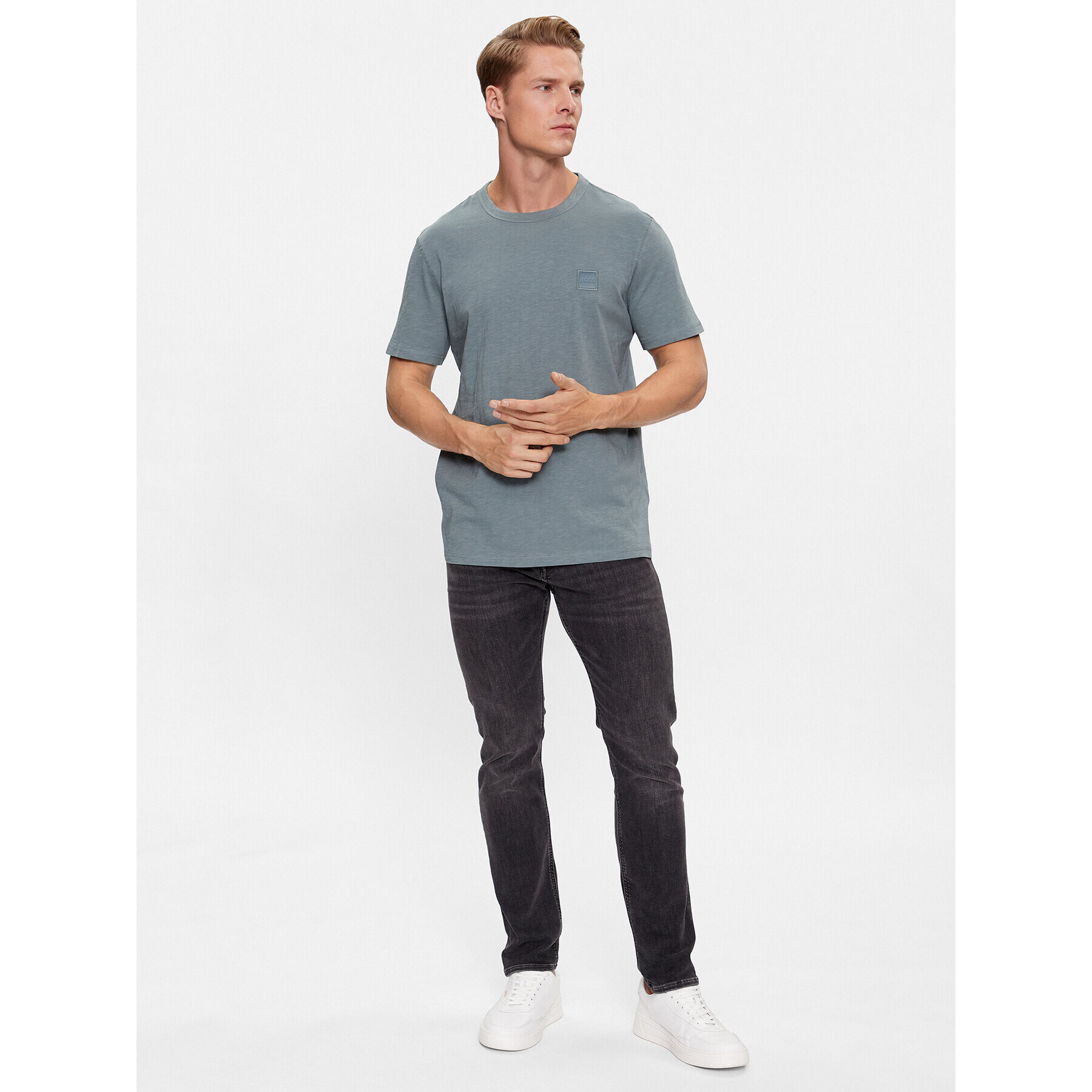 Boss Тишърт Tegood 50478771 Зелен Regular Fit - Pepit.bg