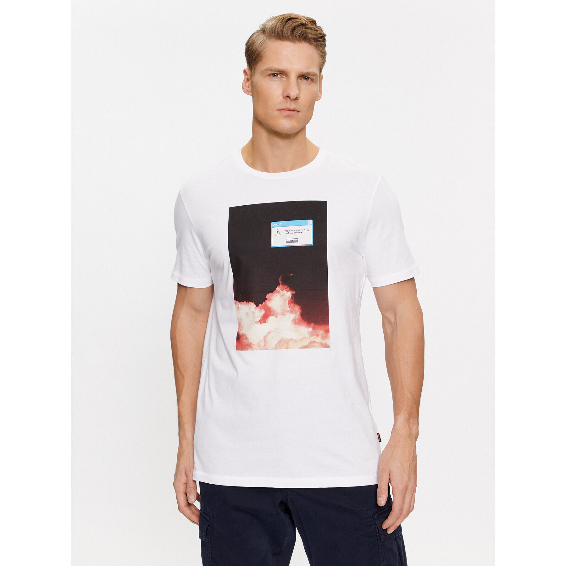 Boss Тишърт TeMemory 50503553 Бял Regular Fit - Pepit.bg