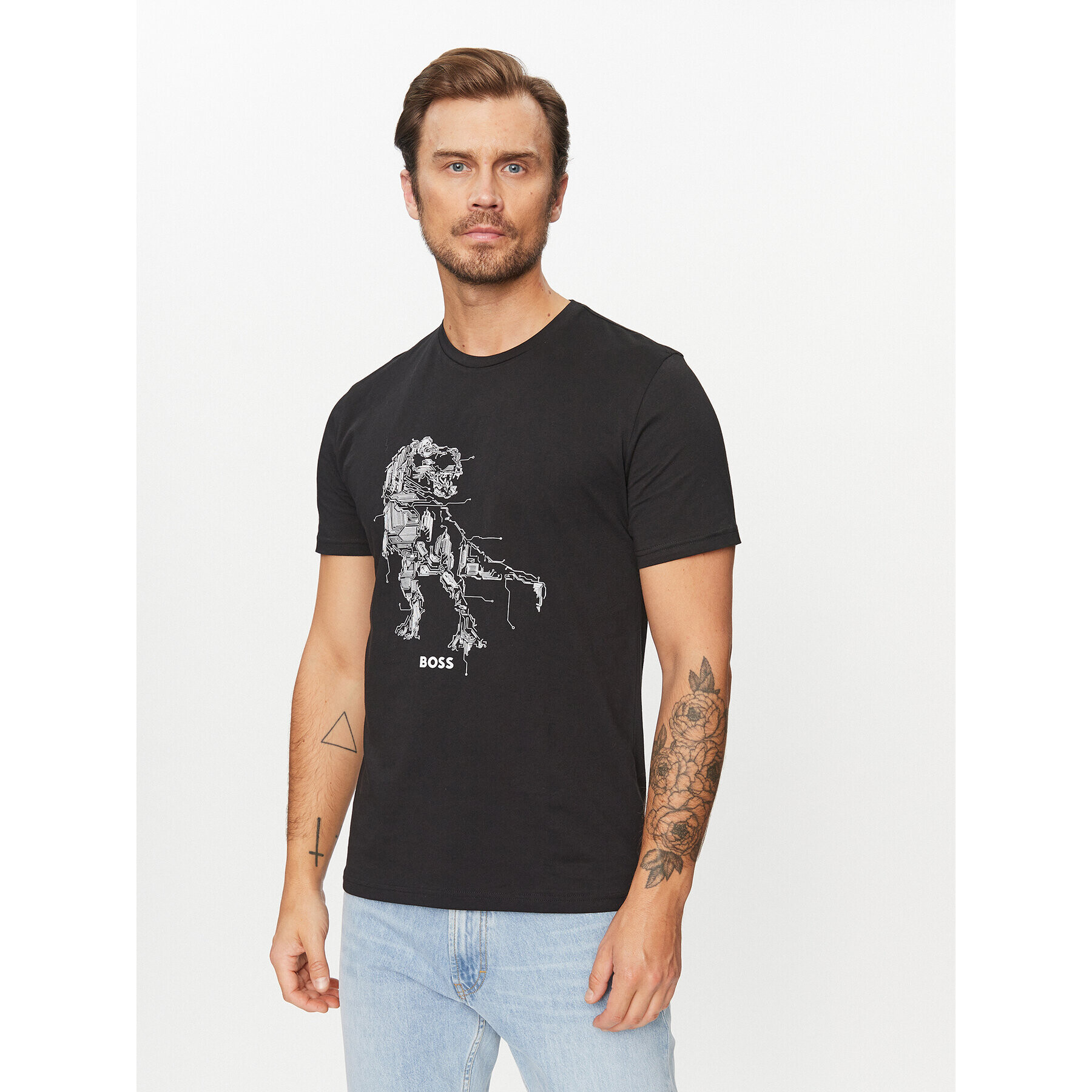 Boss Тишърт Terassic 50510376 Черен Regular Fit - Pepit.bg