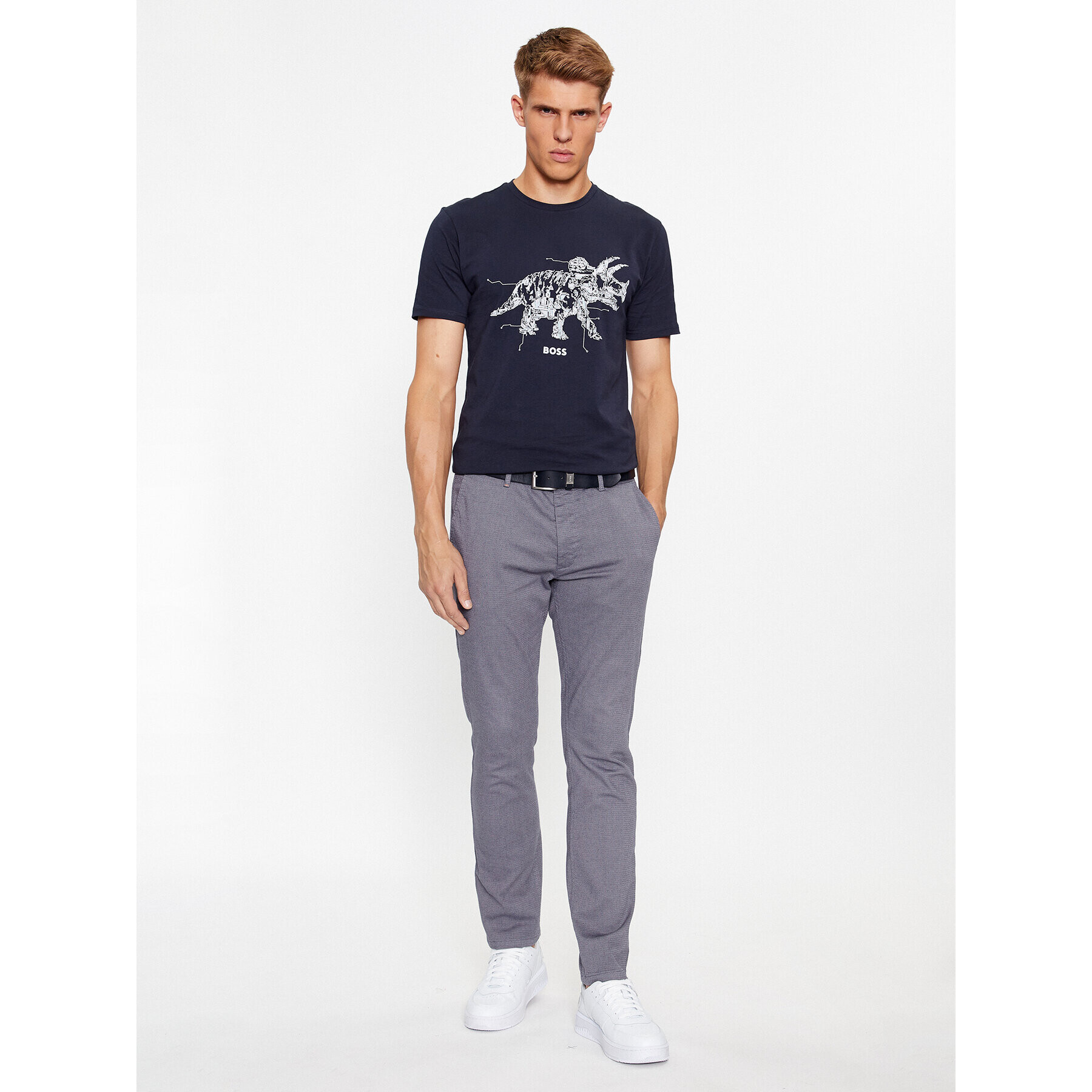 Boss Тишърт Terassic 50510376 Тъмносин Regular Fit - Pepit.bg