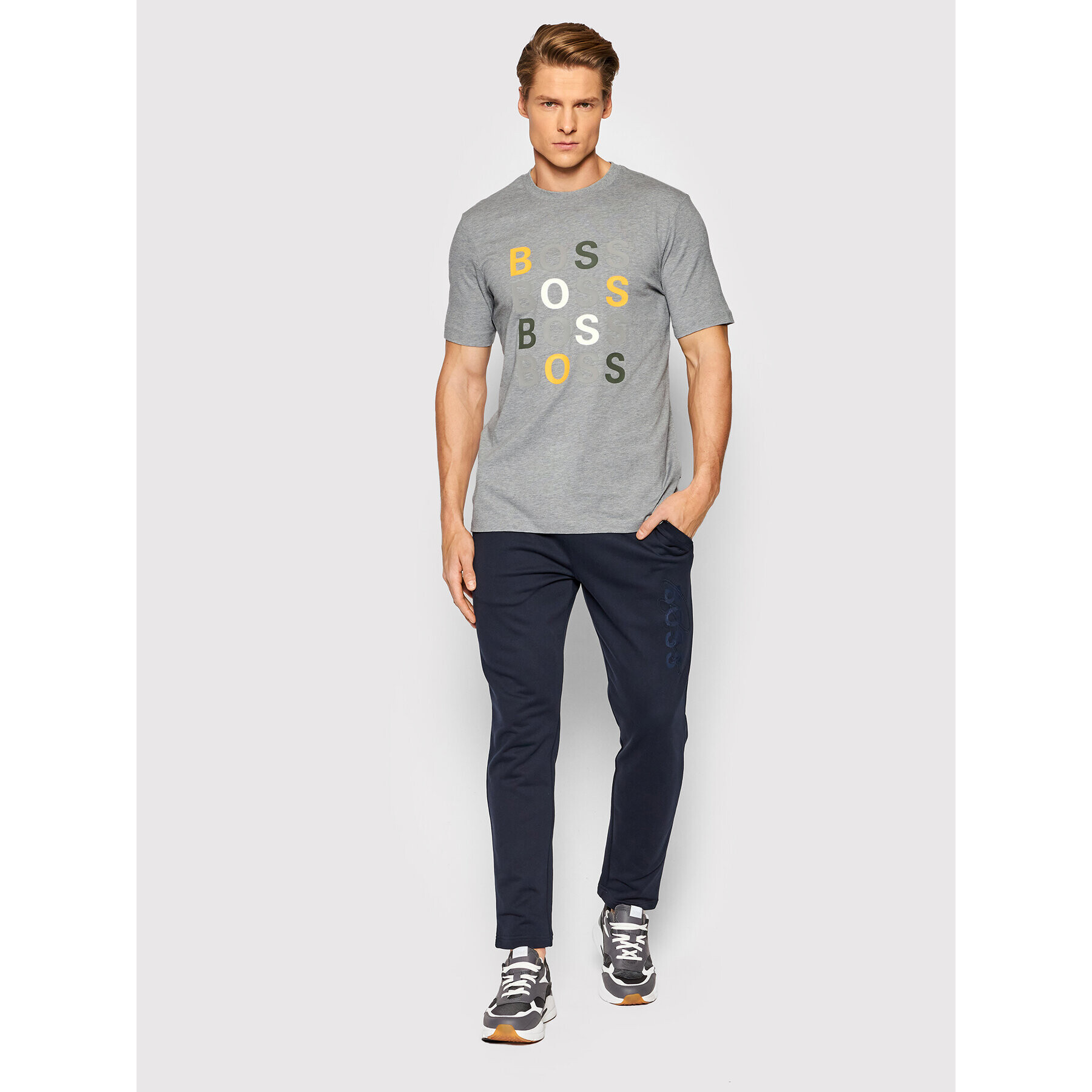 Boss Тишърт Tessler 171 50462552 Сив Slim Fit - Pepit.bg