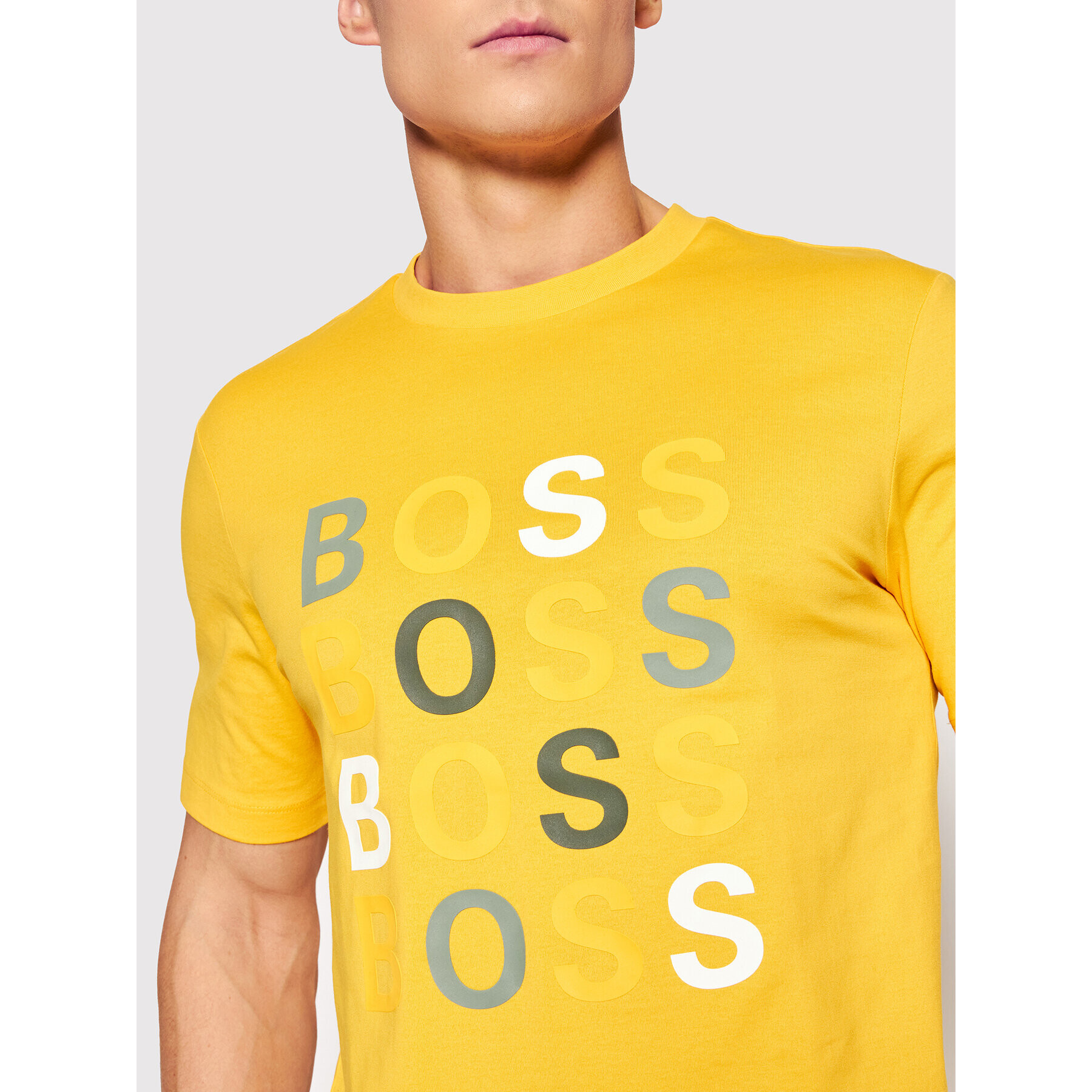 Boss Тишърт Tessler 171 50462552 Жълт Slim Fit - Pepit.bg