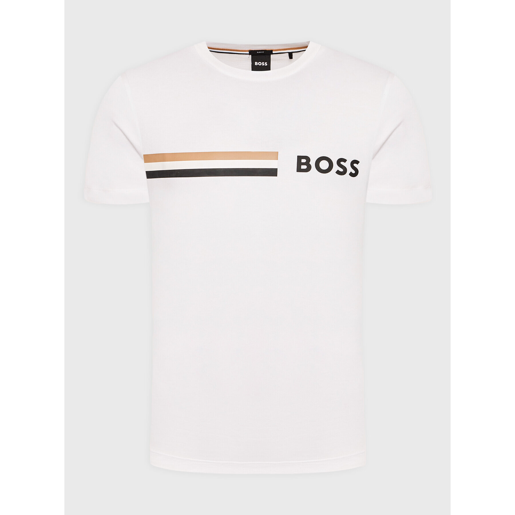 Boss Тишърт Tessler 177 50482112 Бял Slim Fit - Pepit.bg