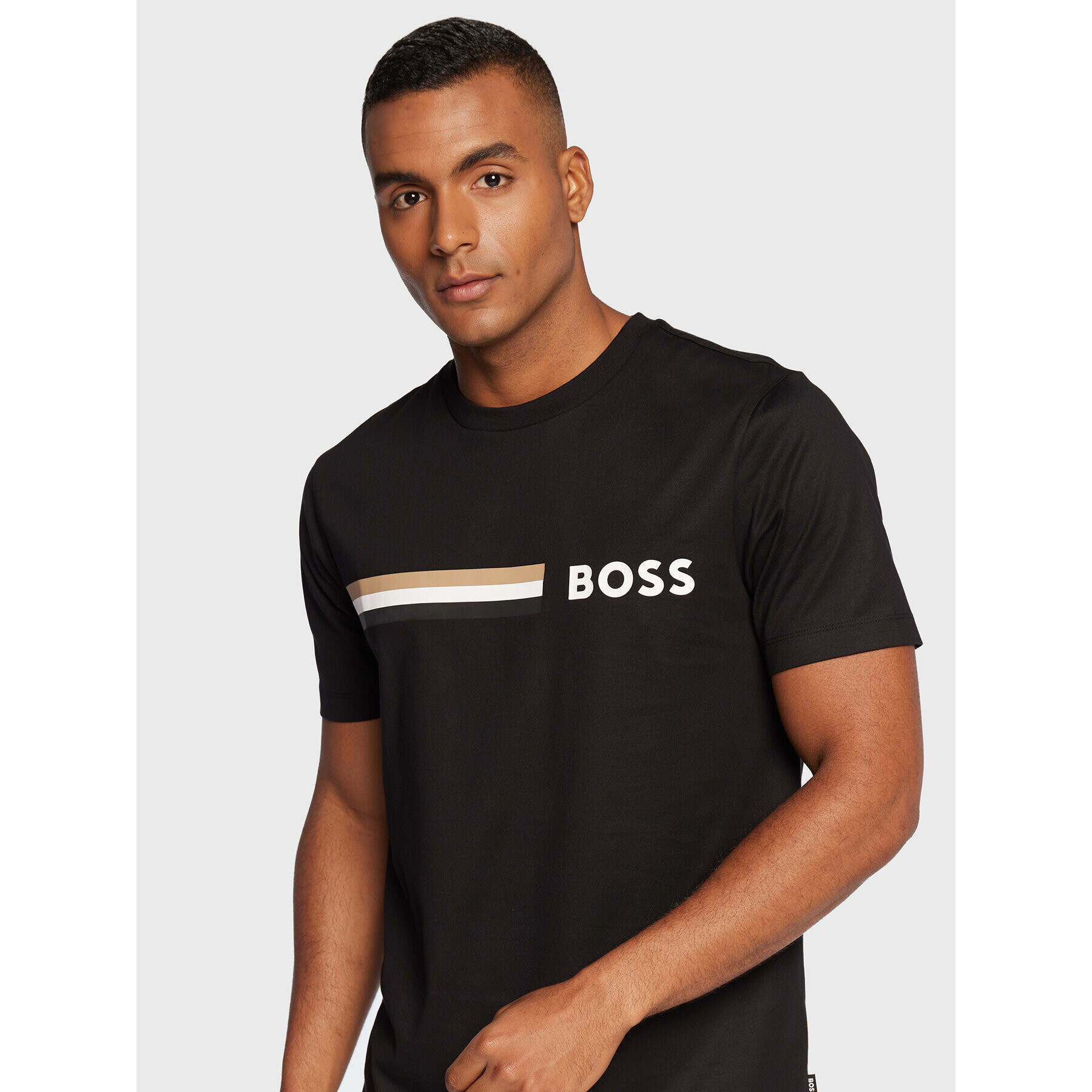 Boss Тишърт Tessler 177 50482112 Черен Regular Fit - Pepit.bg